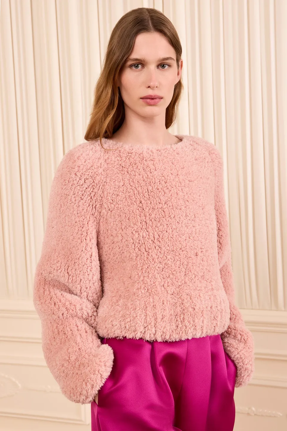 Ulla Johnson Cosette pull Powder rose cachemire