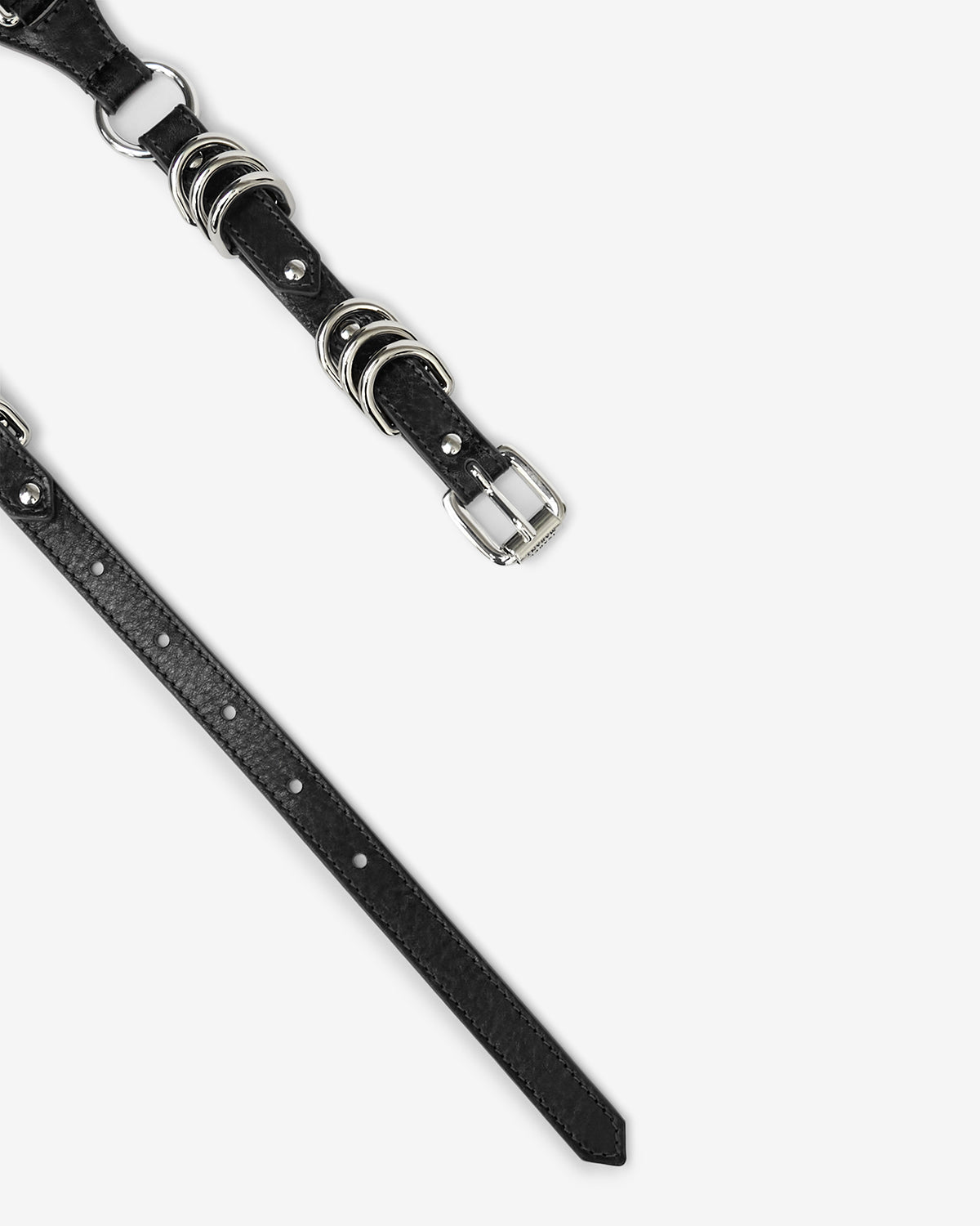 Isabel Marant Bolton Ceinture Cuir Noir 1,5 cm Anneaux