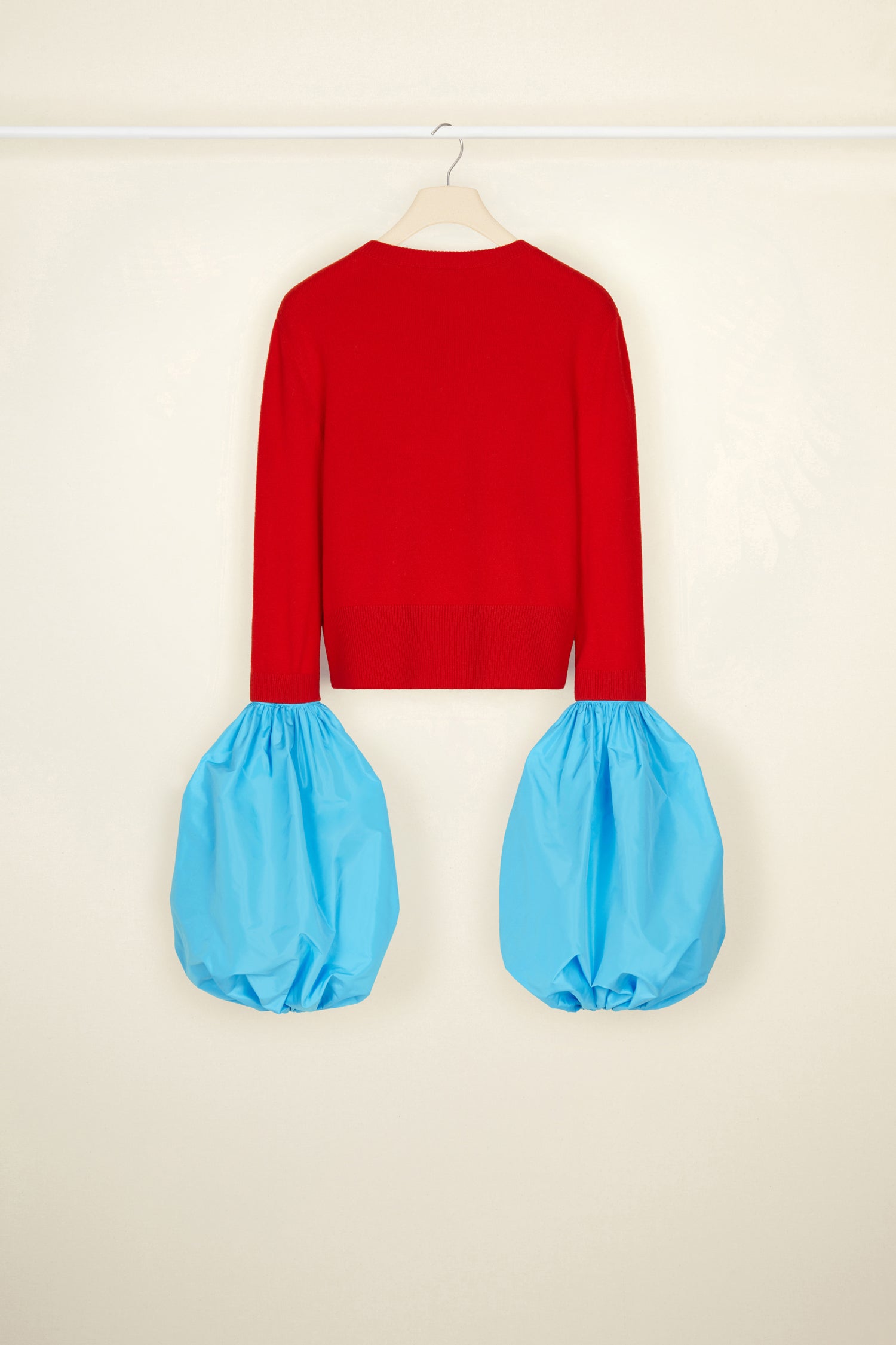 Patou KN055 Cardigan laine cachemire poppy court