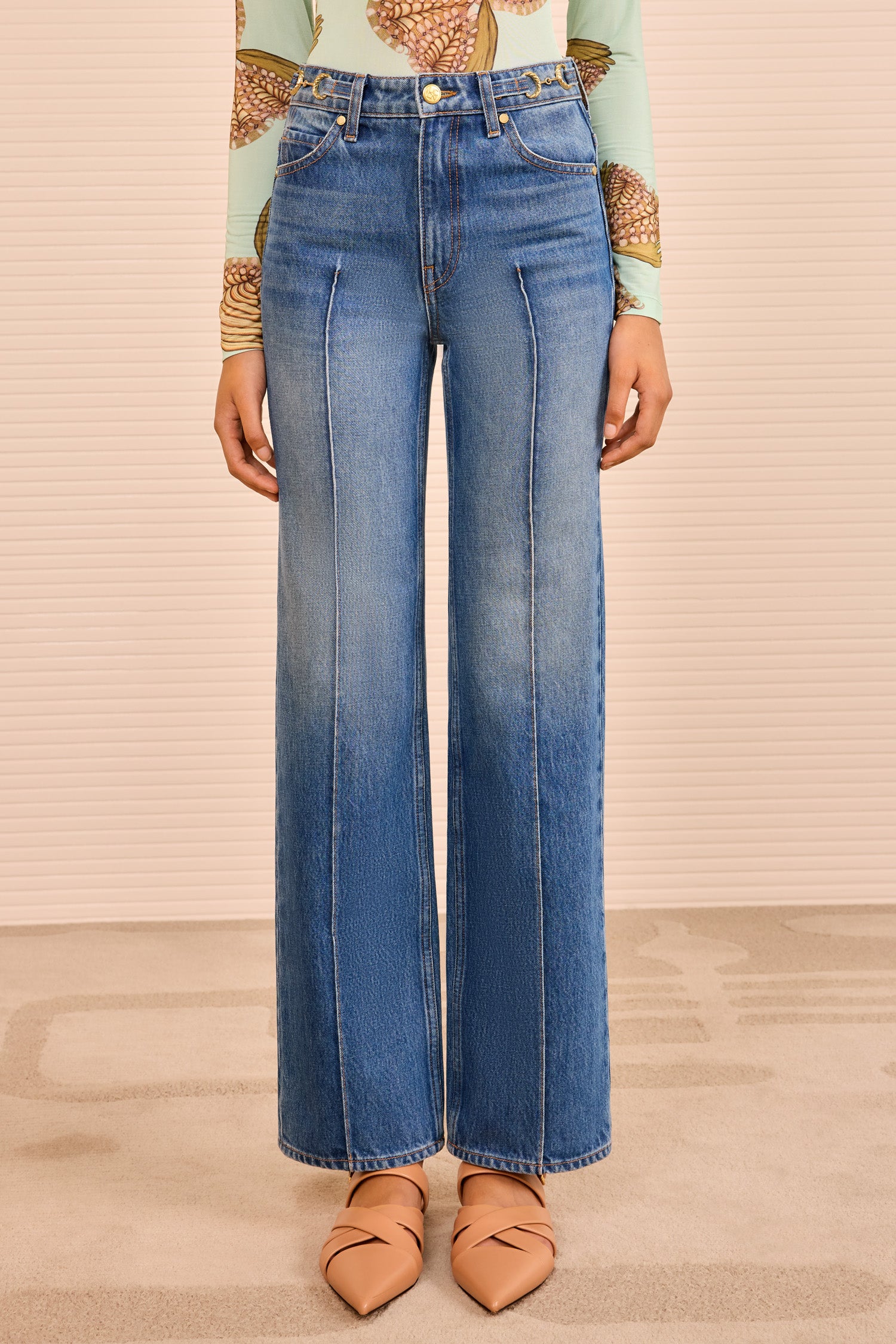 Ulla Johnson Agatha Jean jean droit Danube 100% coton