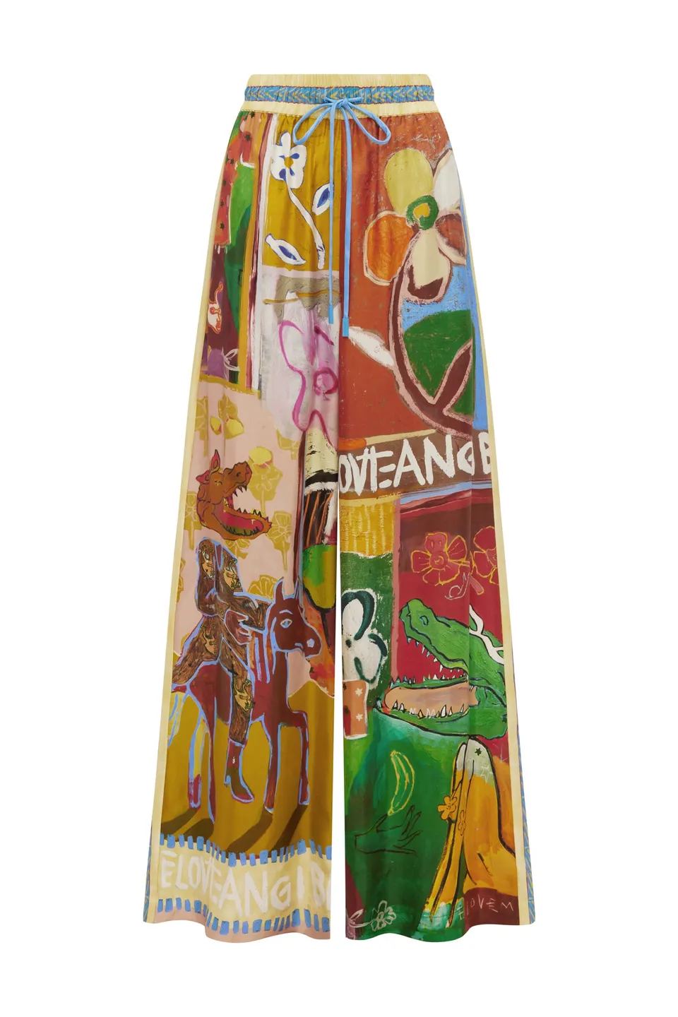 Alemäis Mlak Pantalon soie jambe large