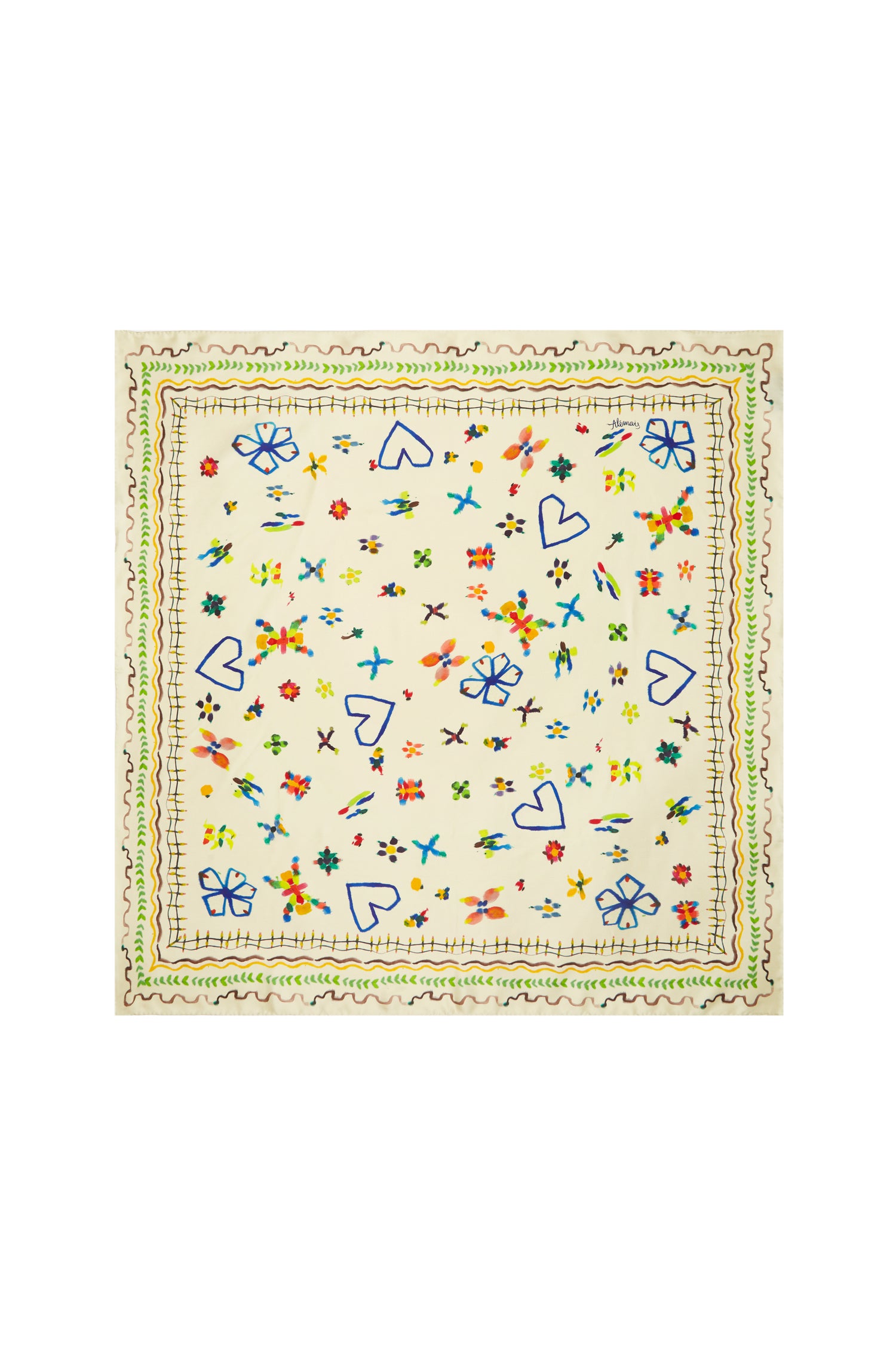 Alemais Sidi Silk Scarf foulard soie OS imprimé