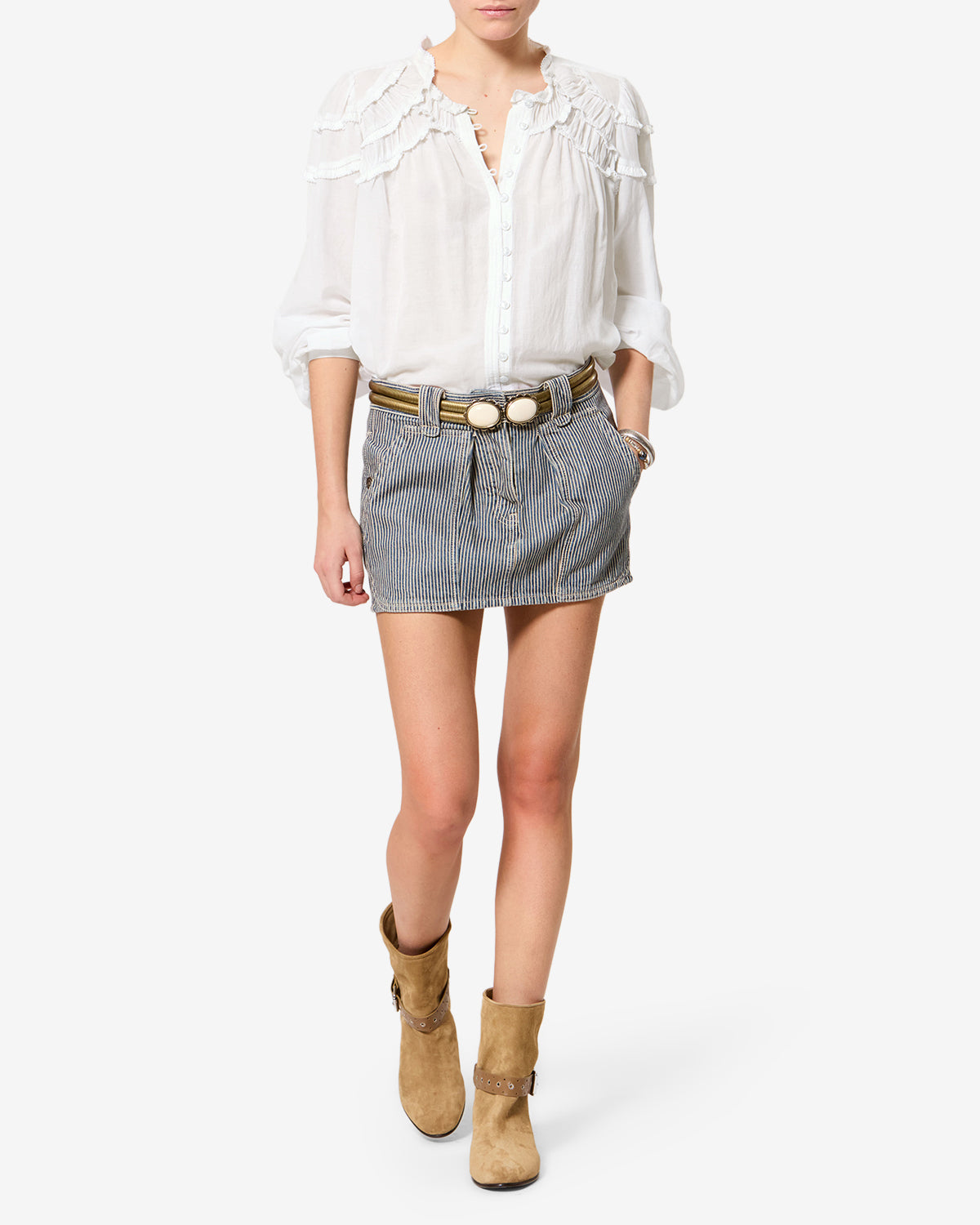 Isabel Marant Christa blouse blanche voile coton