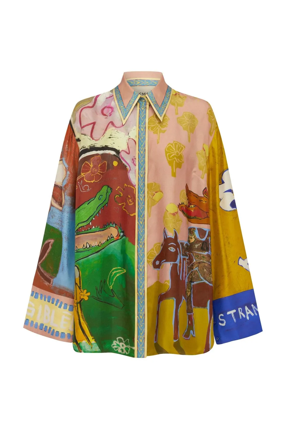 Alemäis Mlak chemise soie relaxed manches longues