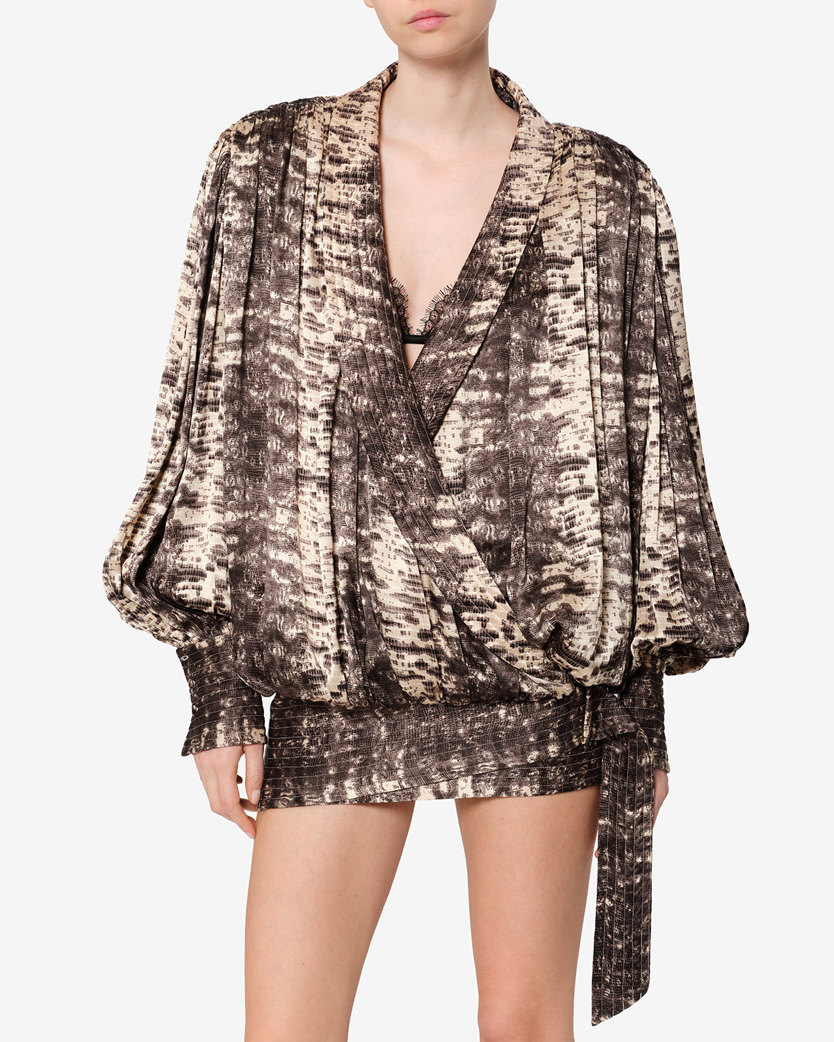 Isabel Marant Robes Dilja RO1199FB robe soie beige