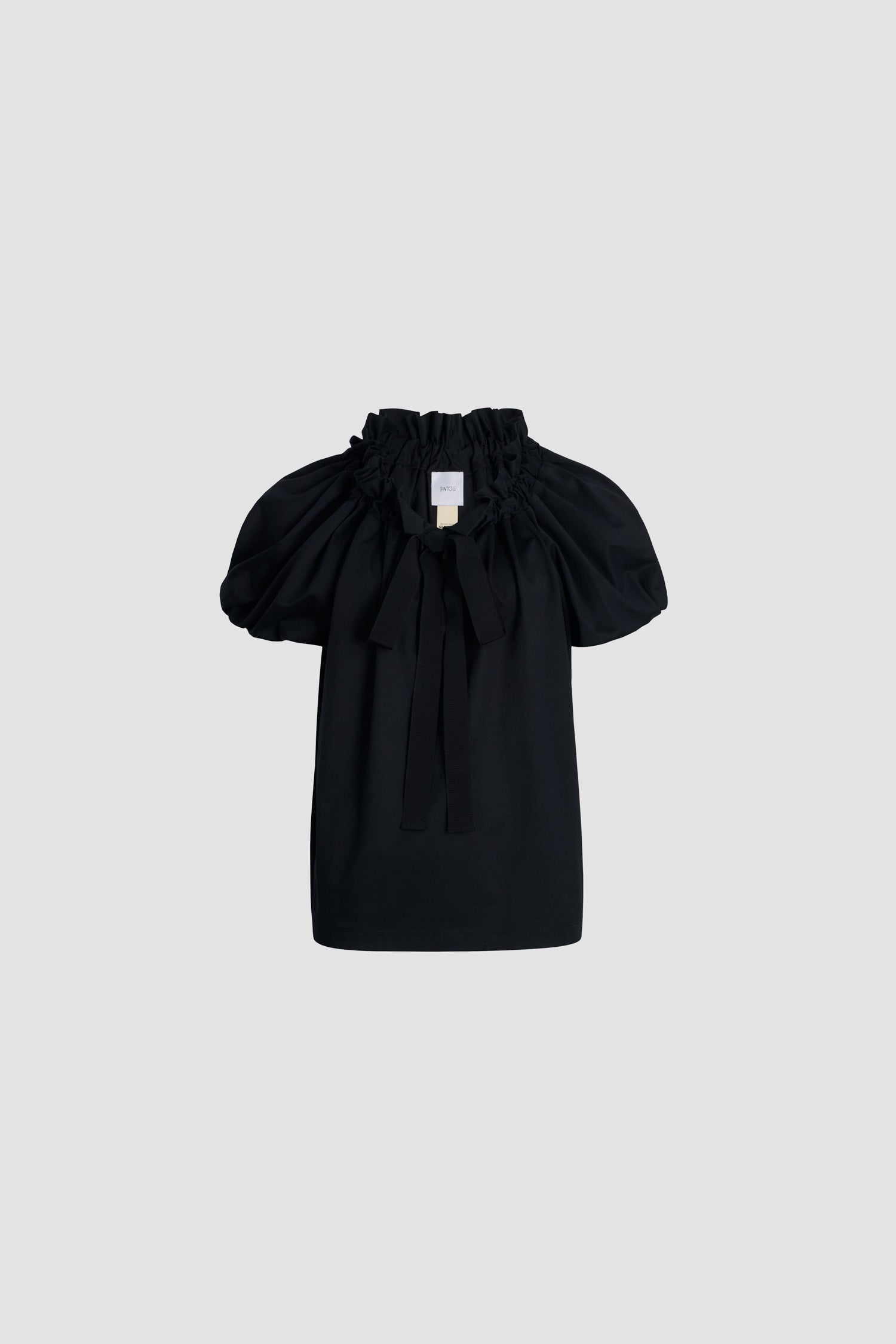 Patou P25JE1399999999B t-shirt coton bio noir cordon
