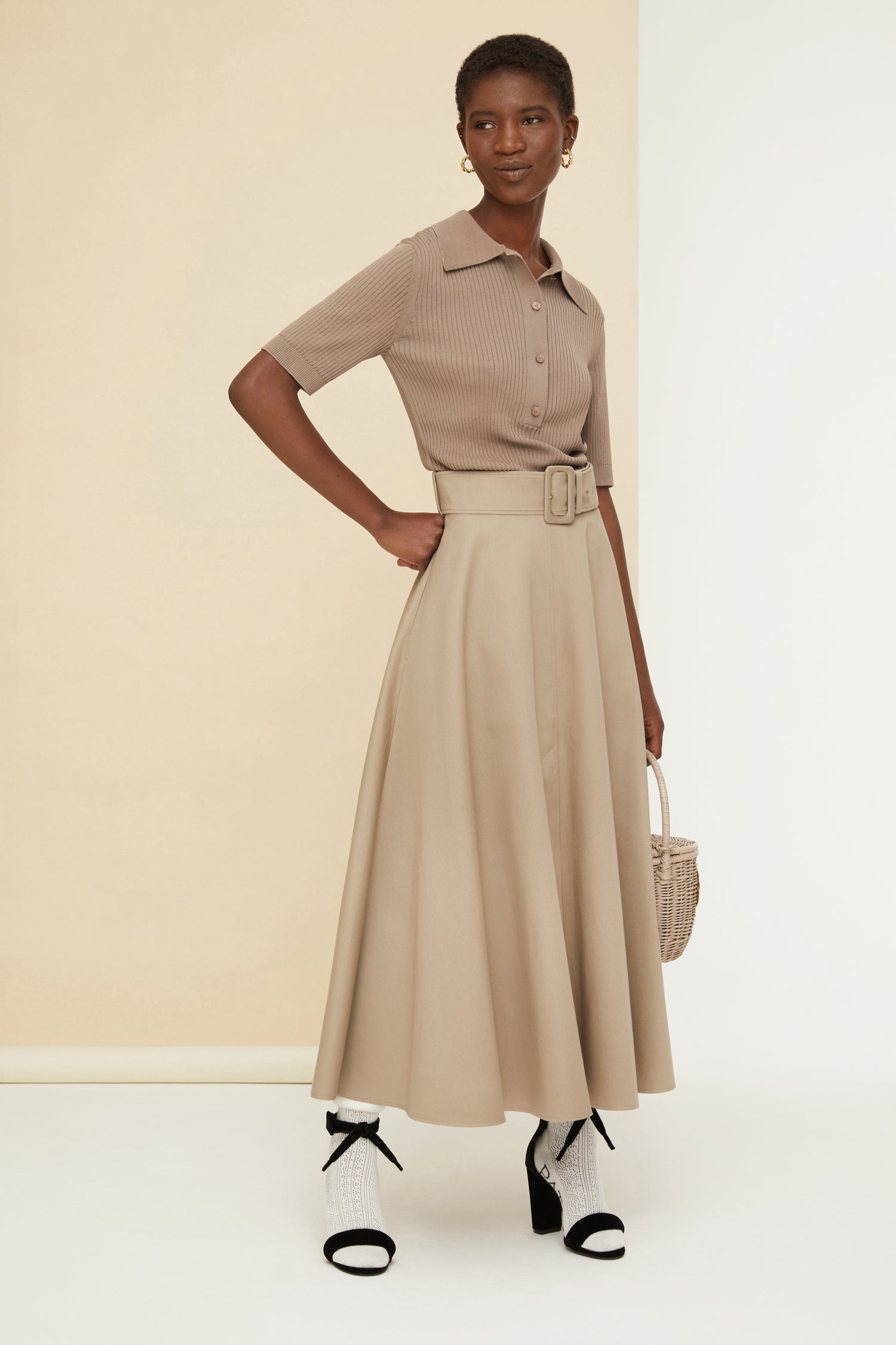 Patou P22KN0798051106P polo beige coton bio