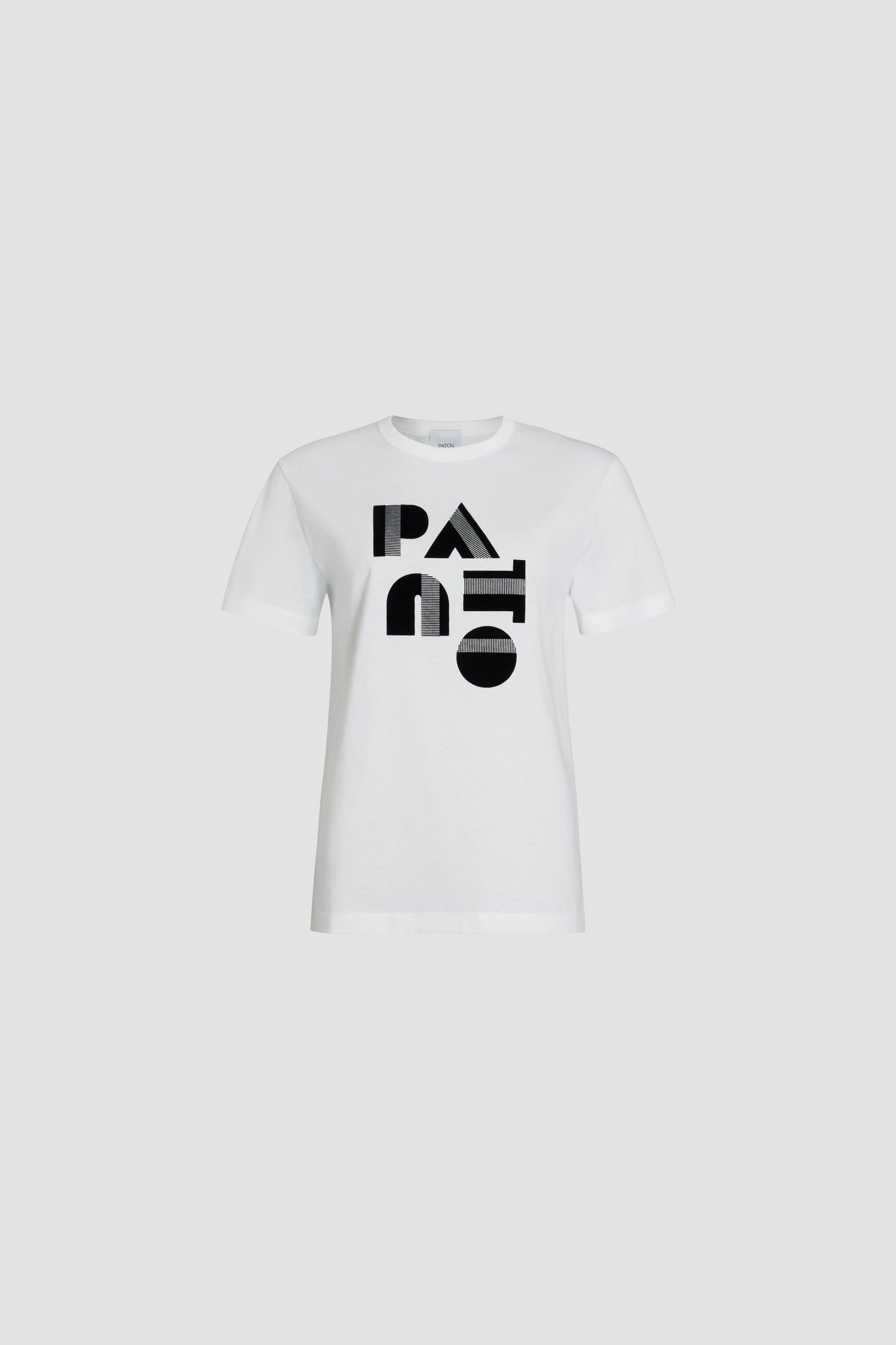 Patou T-Shirts t-shirt JE119 Art Deco blanc coton bio