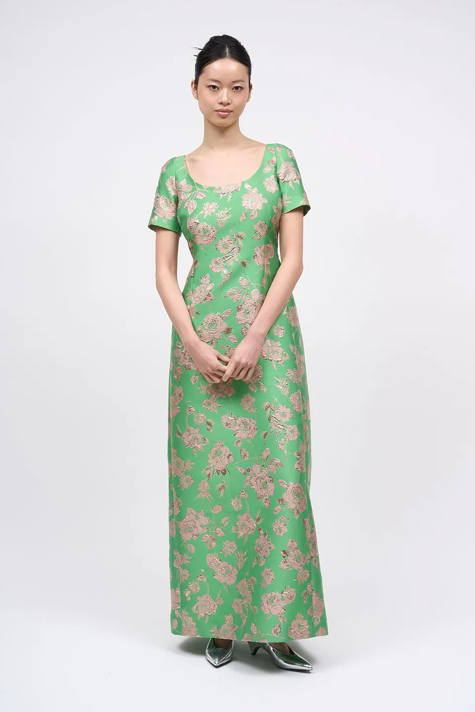 Paul & Joe Robes Robe OKSANA longue jacquard floral encolure ronde