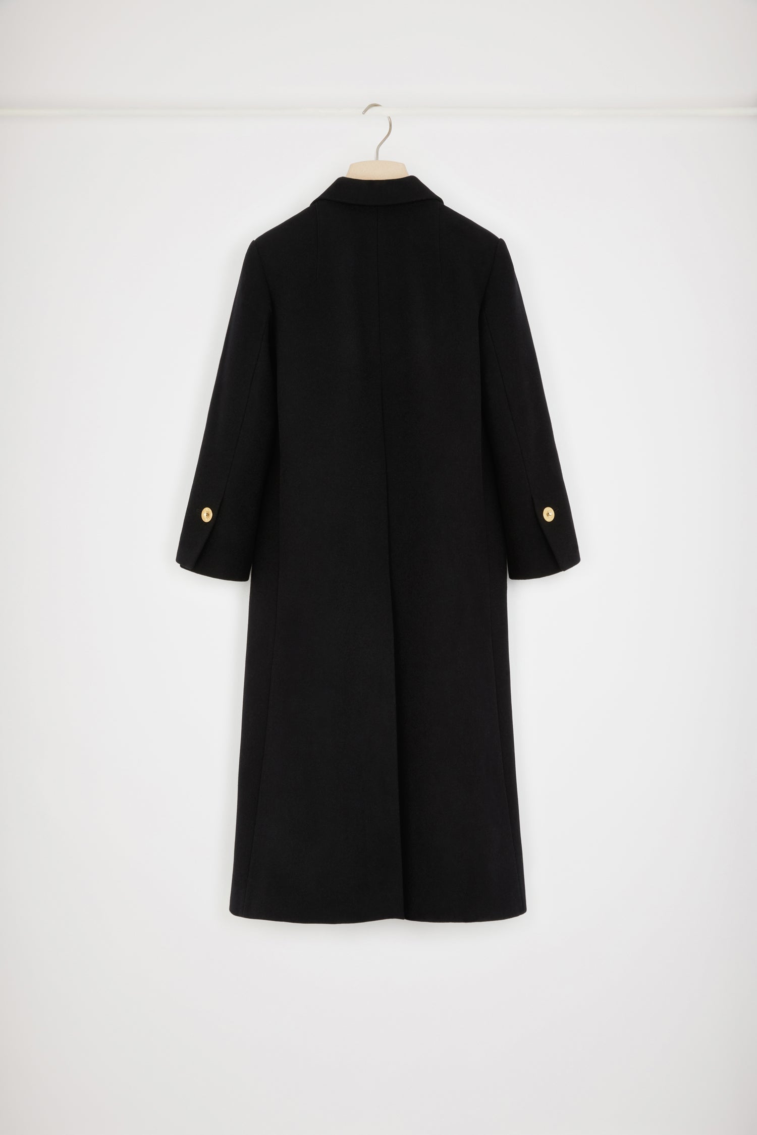Patou H22CO0150003999B manteau laine noir poches maxi