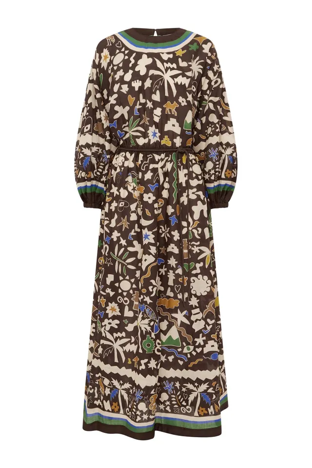 Alemäis Dresses Maroc Midi robe midi ramie 8 AU/UK