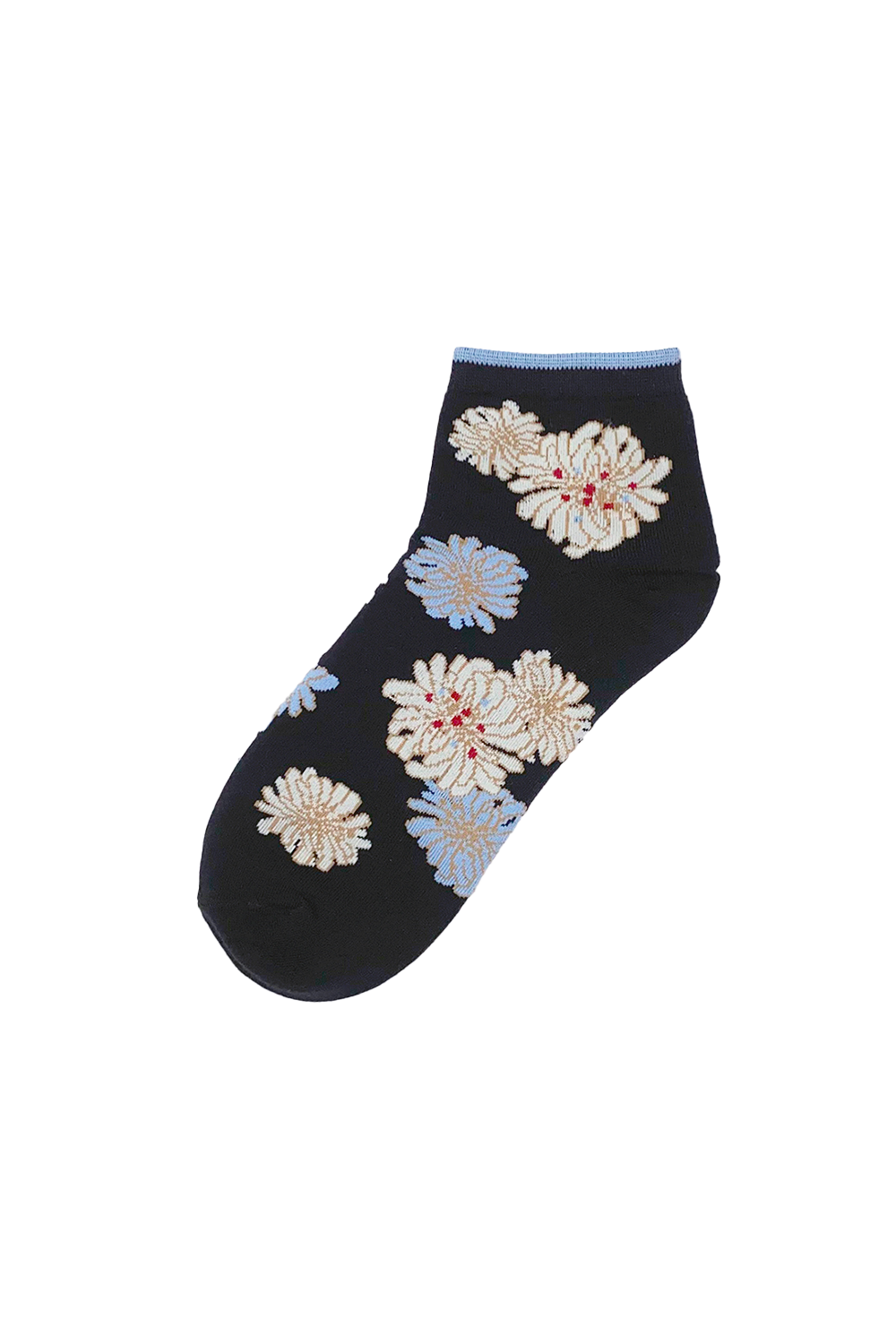 Paul & Joe Chrysanthème chaussettes noires motifs épaisses