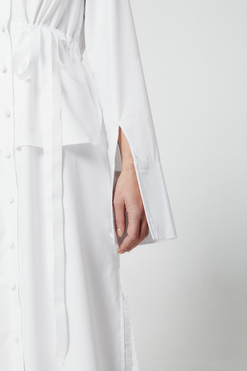 ATU Body Couture Marble White Shirt Dress robe chemise S/M