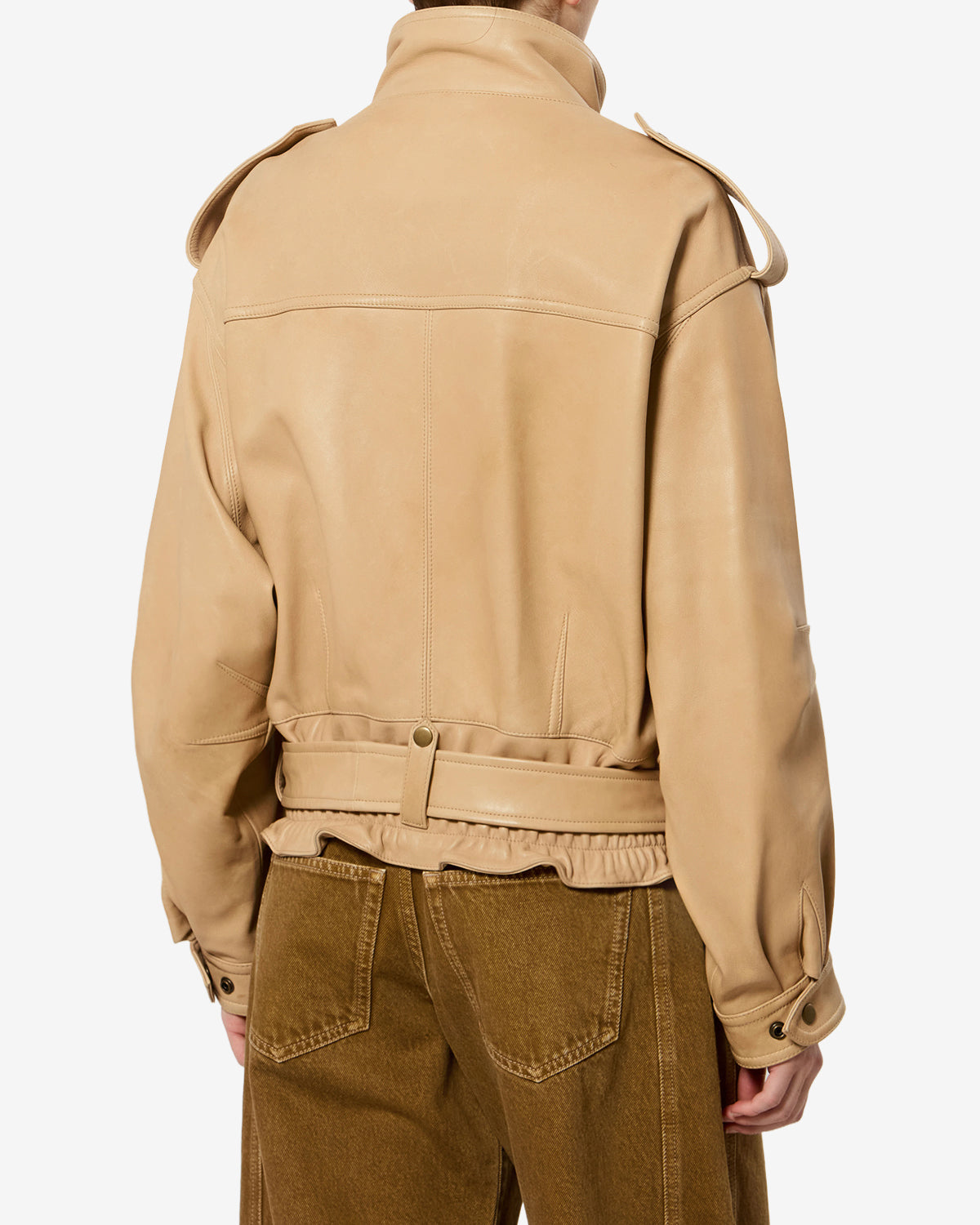 Isabel Marant Farza VE0744FA veste cuir beige biker