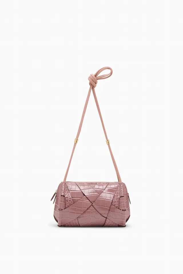 Ulla Johnson Charlotte sac caméra cuir rose Rosa