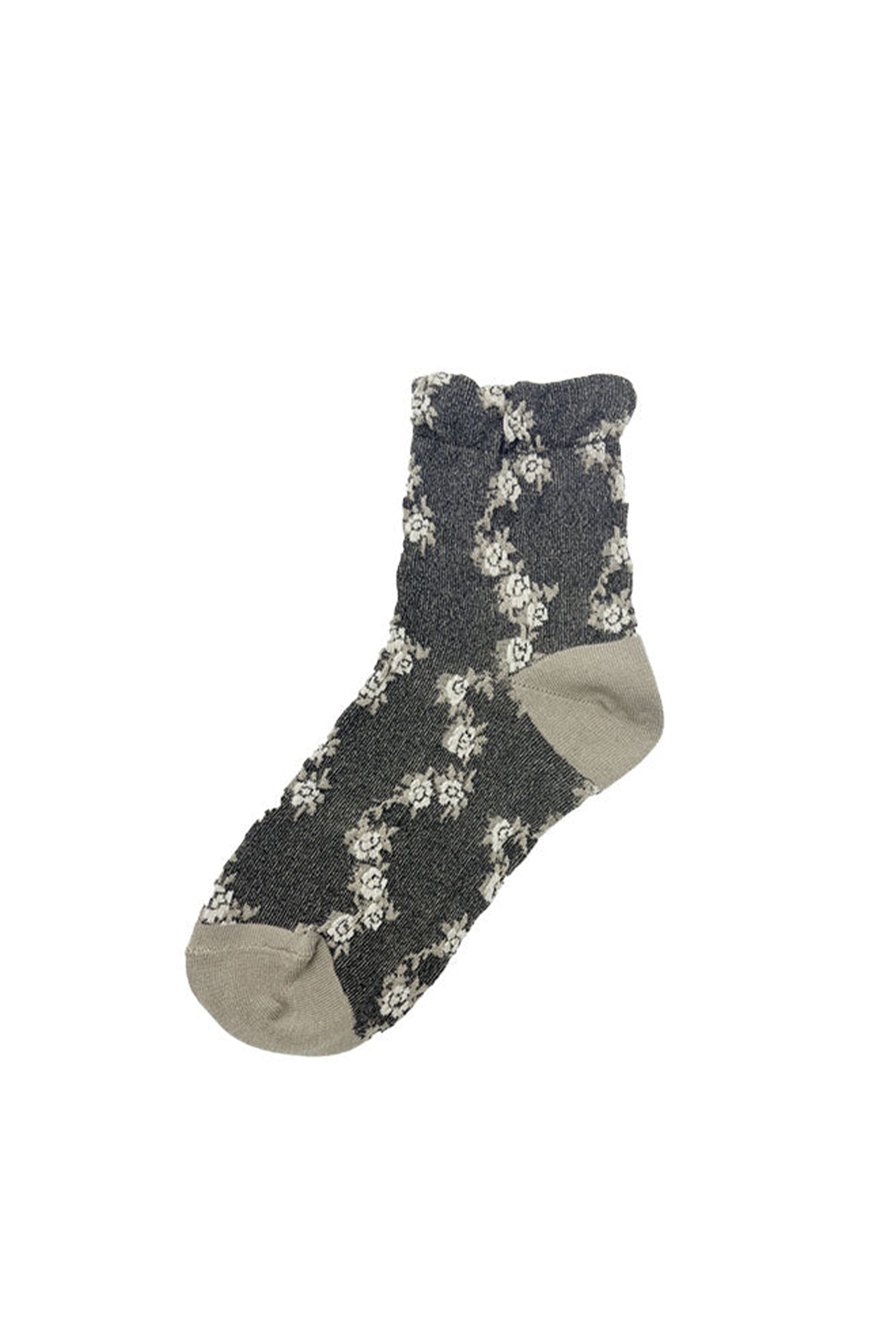 PAUL & JOE Chaussettes femme à fleurs chaussettes noir 36-39
