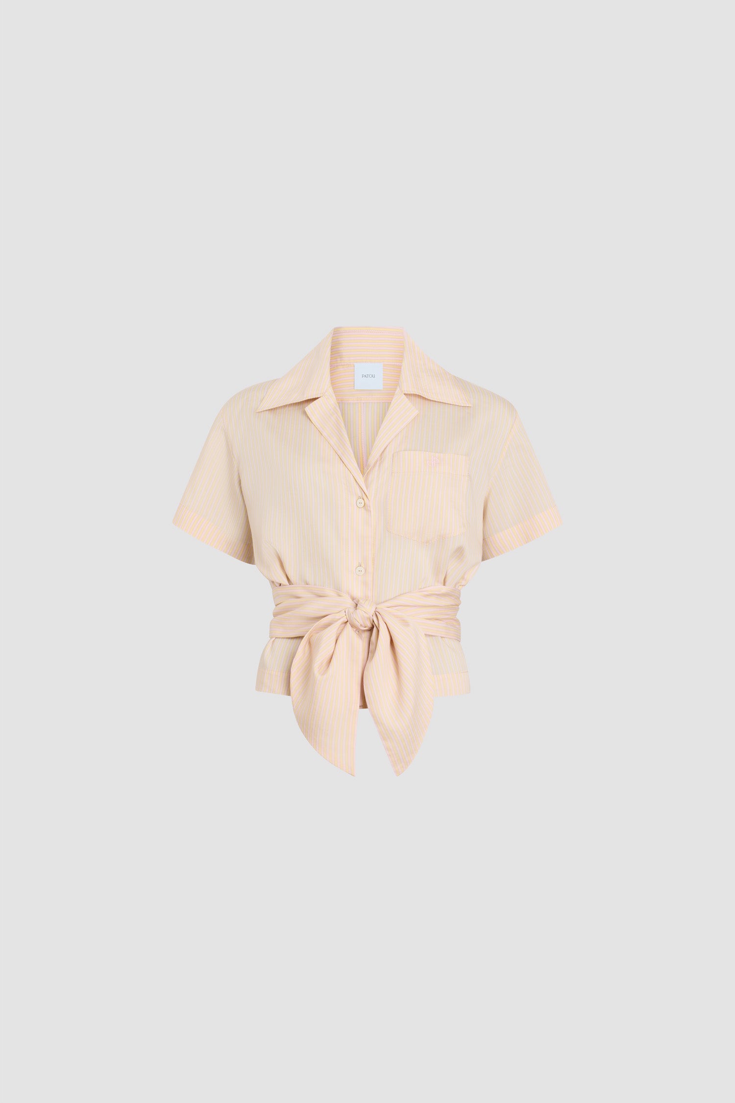 Patou BL05802515971 chemise rayée nouée plage soie