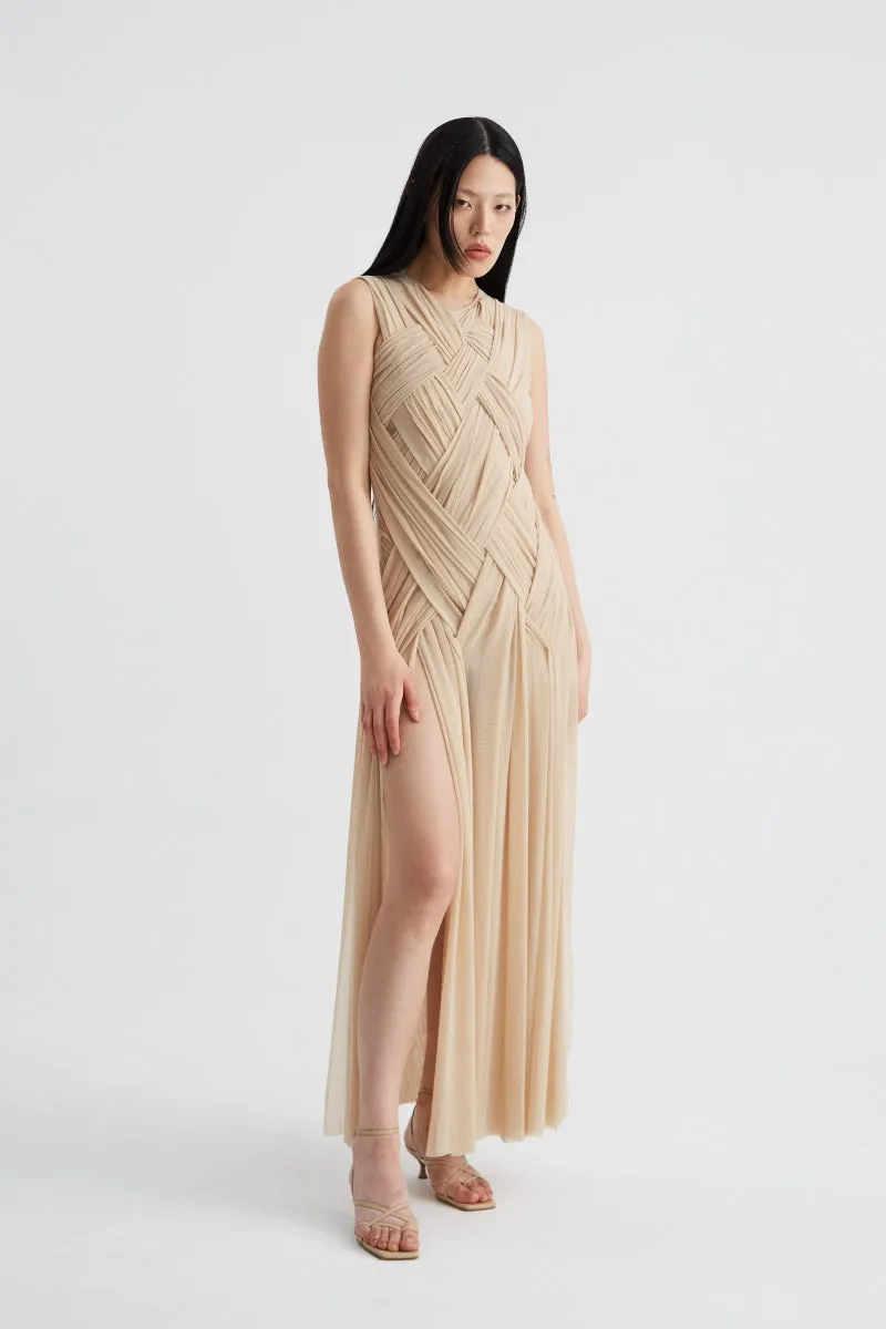 ATU Body Couture Emotional Dress tulle nude fentes latérales