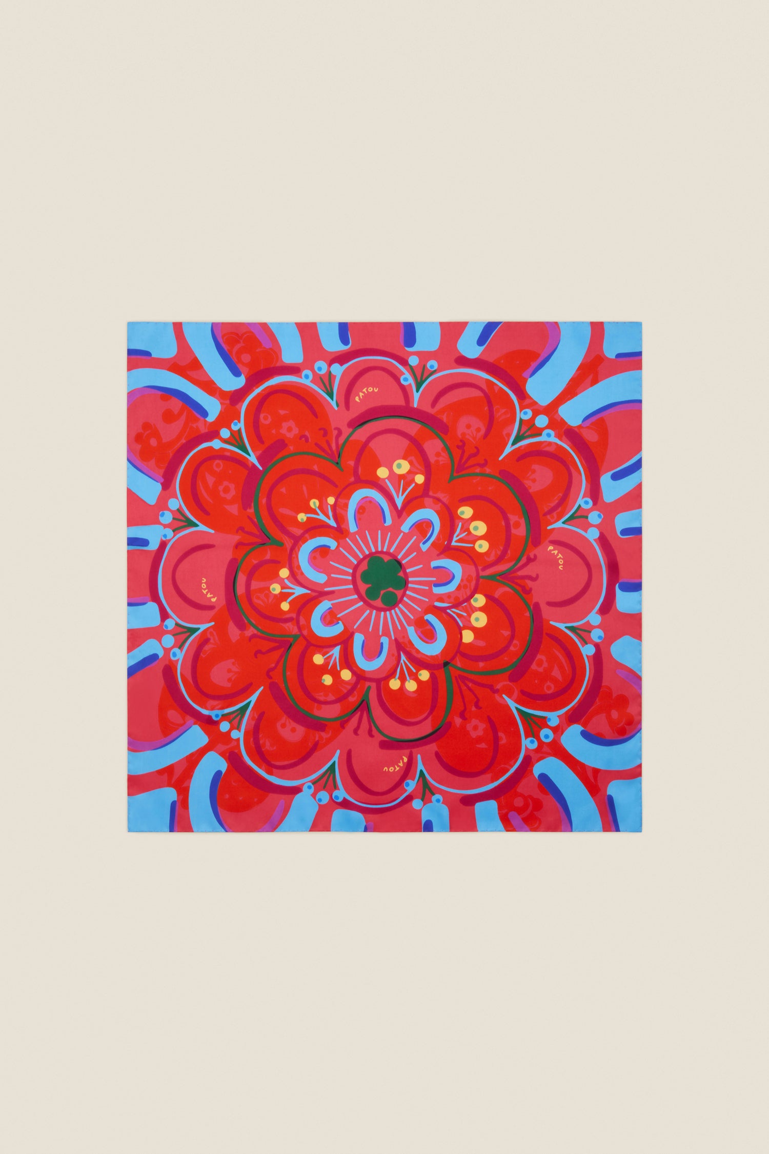 Patou Accessories foulard soie imprimé Strawberry Flower TU