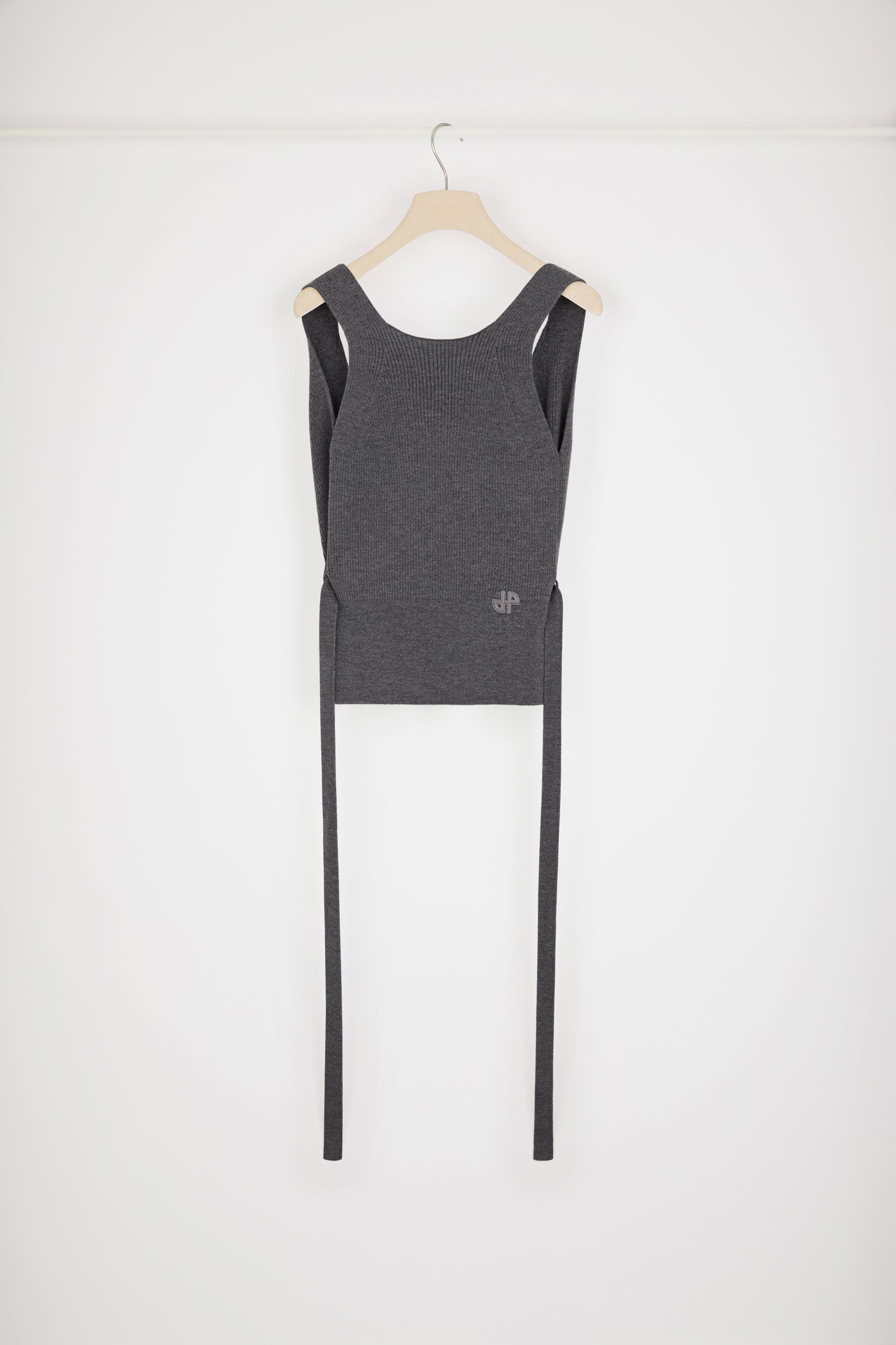 Patou KN153 Débardeur Maille Laine Graphite