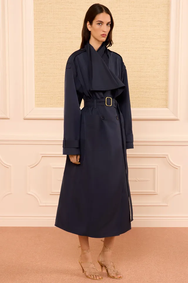 Ulla Johnson Marcelle PF261201 trench Midnight ceinturé