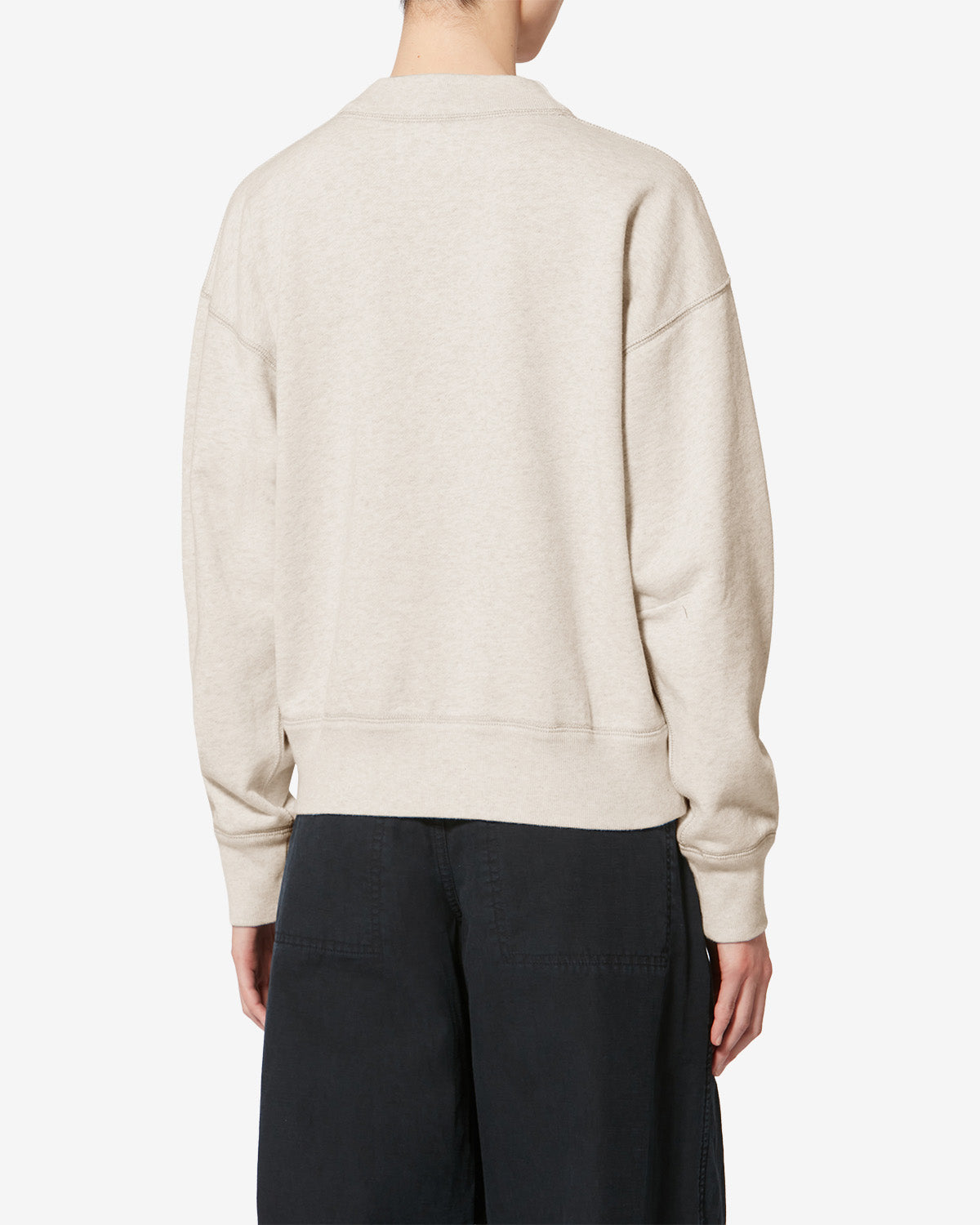 Isabel Marant Moby sweat coton écru logo