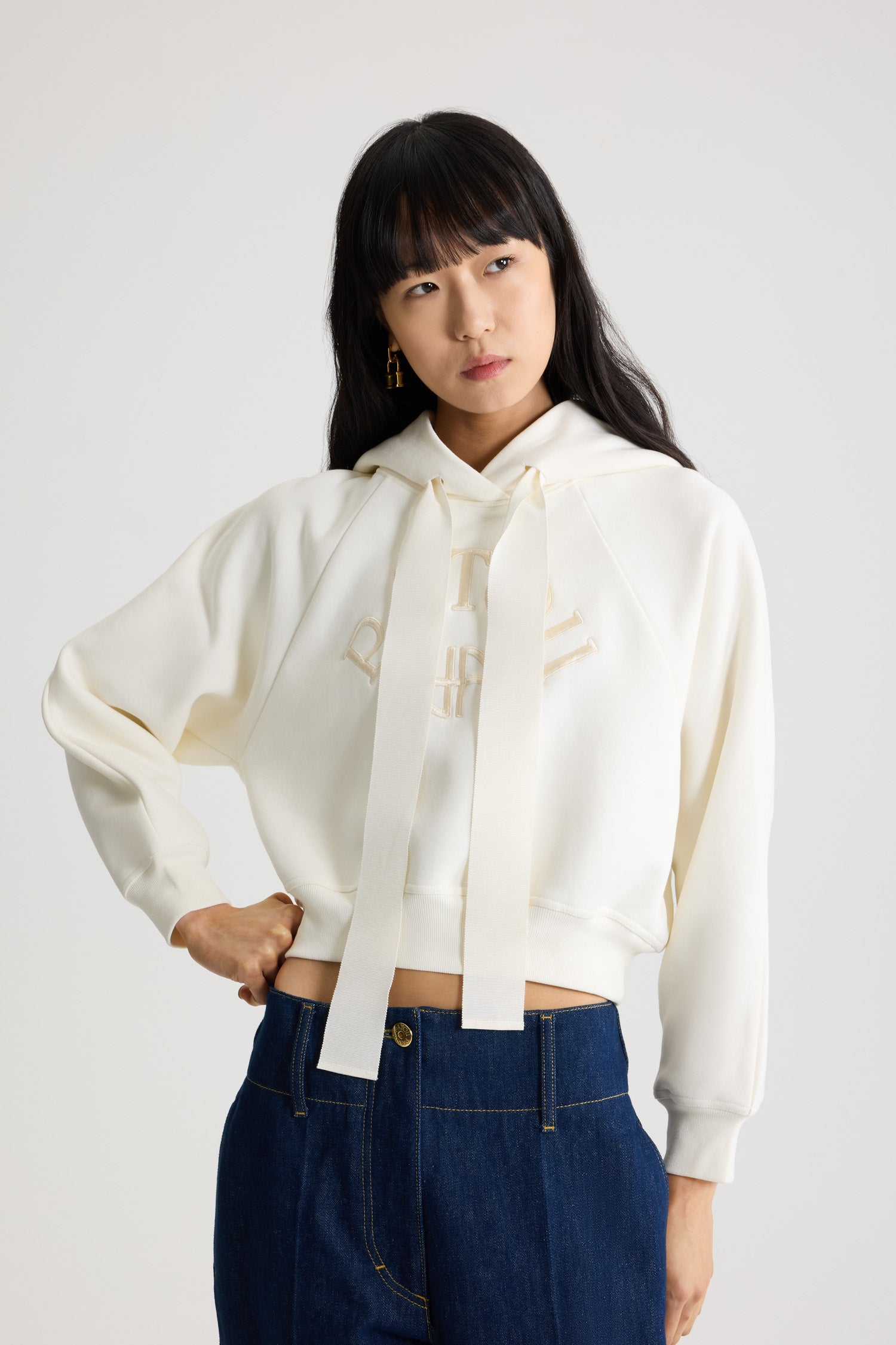 Patou JE192 hoodie coton bio blanc Snowberry XS