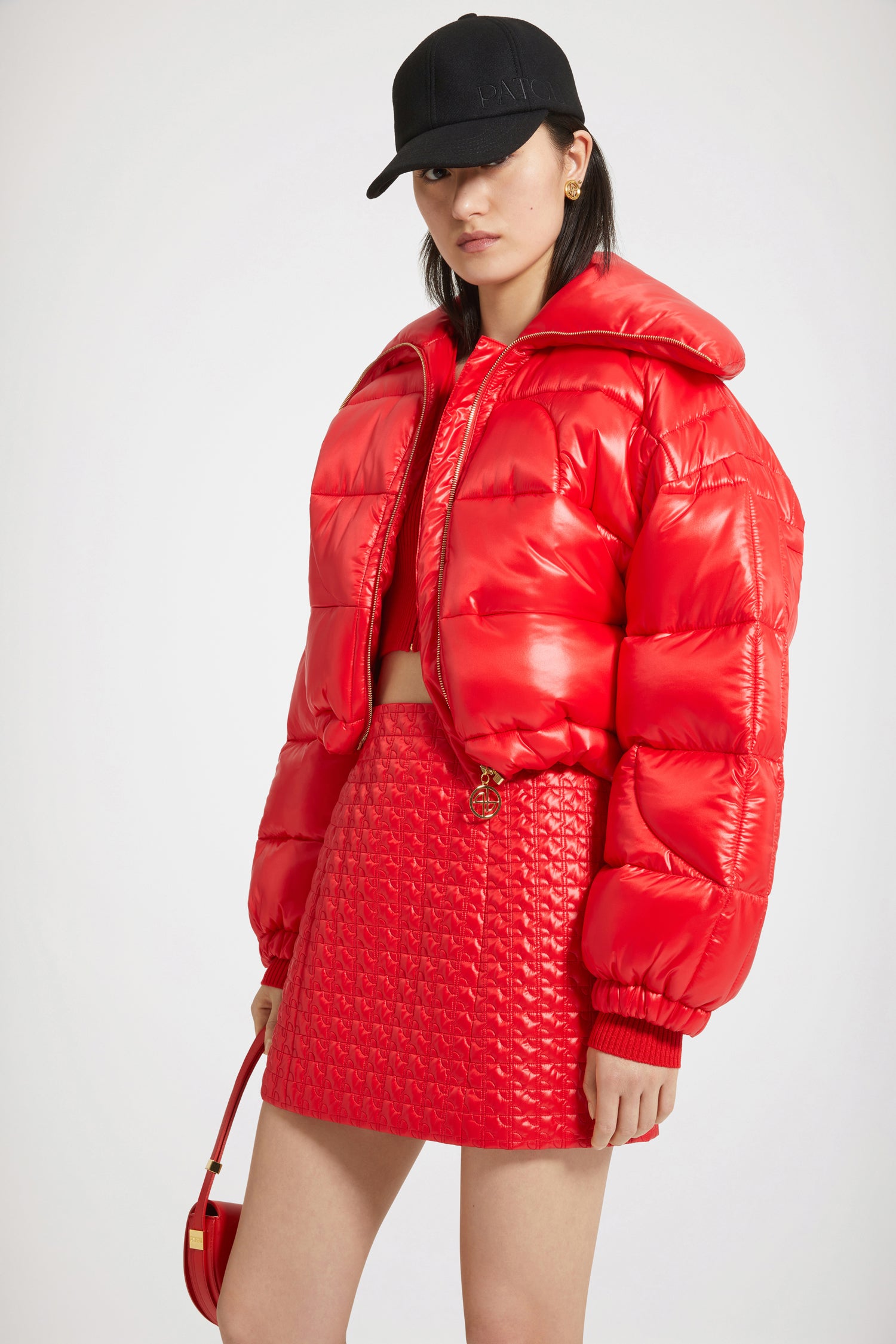 Patou OU024 doudoune courte polyamide Rouge