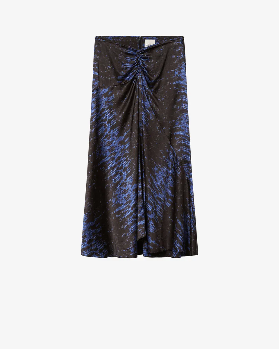 Isabel Marant Laren jupe soie nuit python midi
