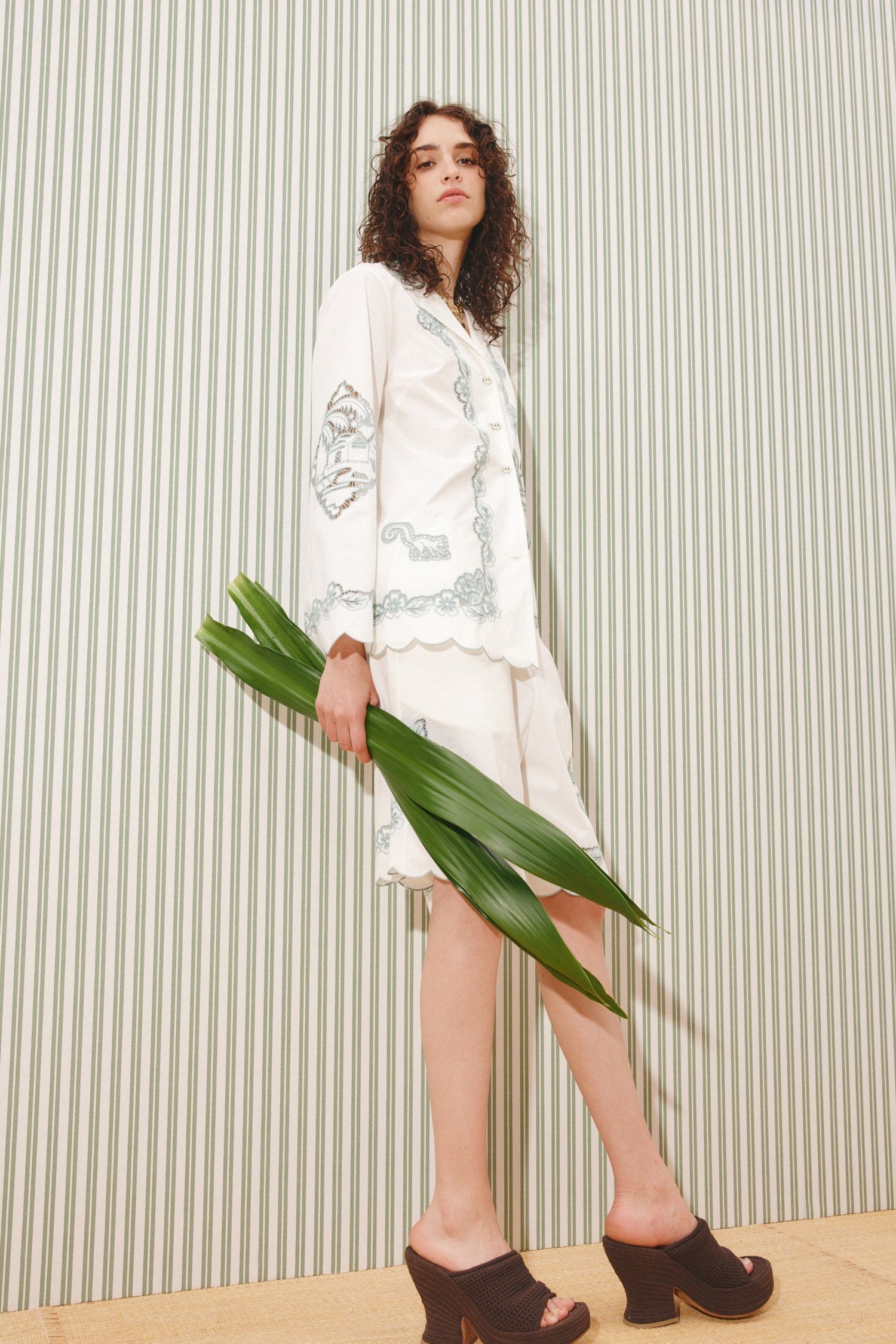 Alemaïs Louie short broderie coton blanc