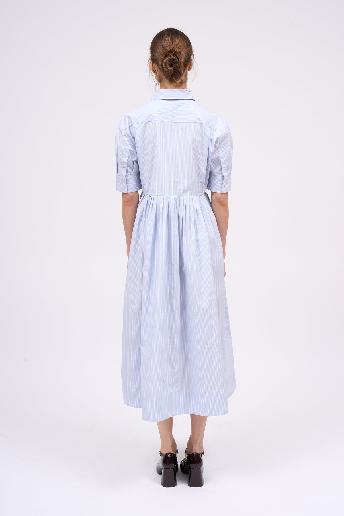 Paul & Joe Robes Robe FLANDRES chemise popeline coton rayé brodée
