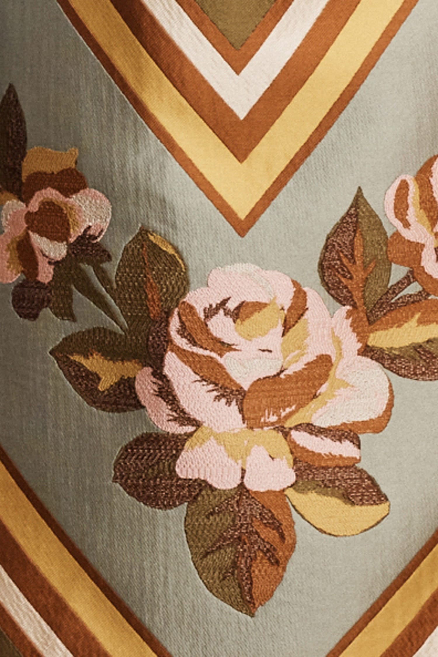 Alemais La Rosa jupe droite jacquard floral genou