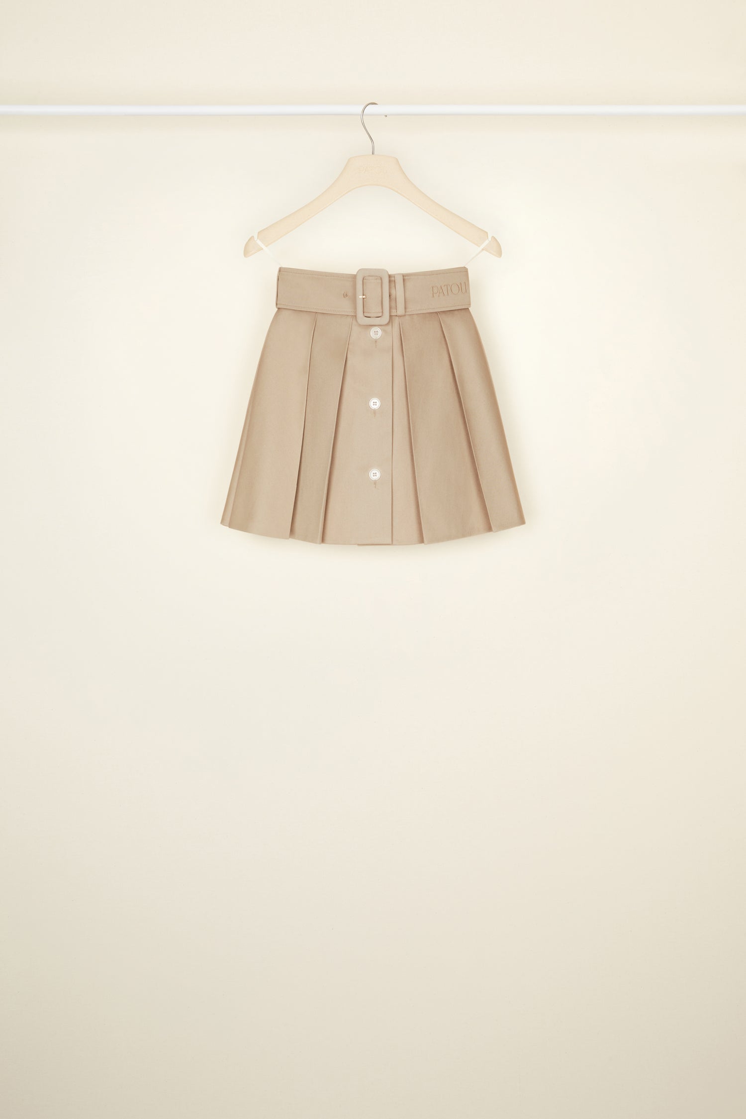 Patou SK024 mini jupe coton bio Parchemin