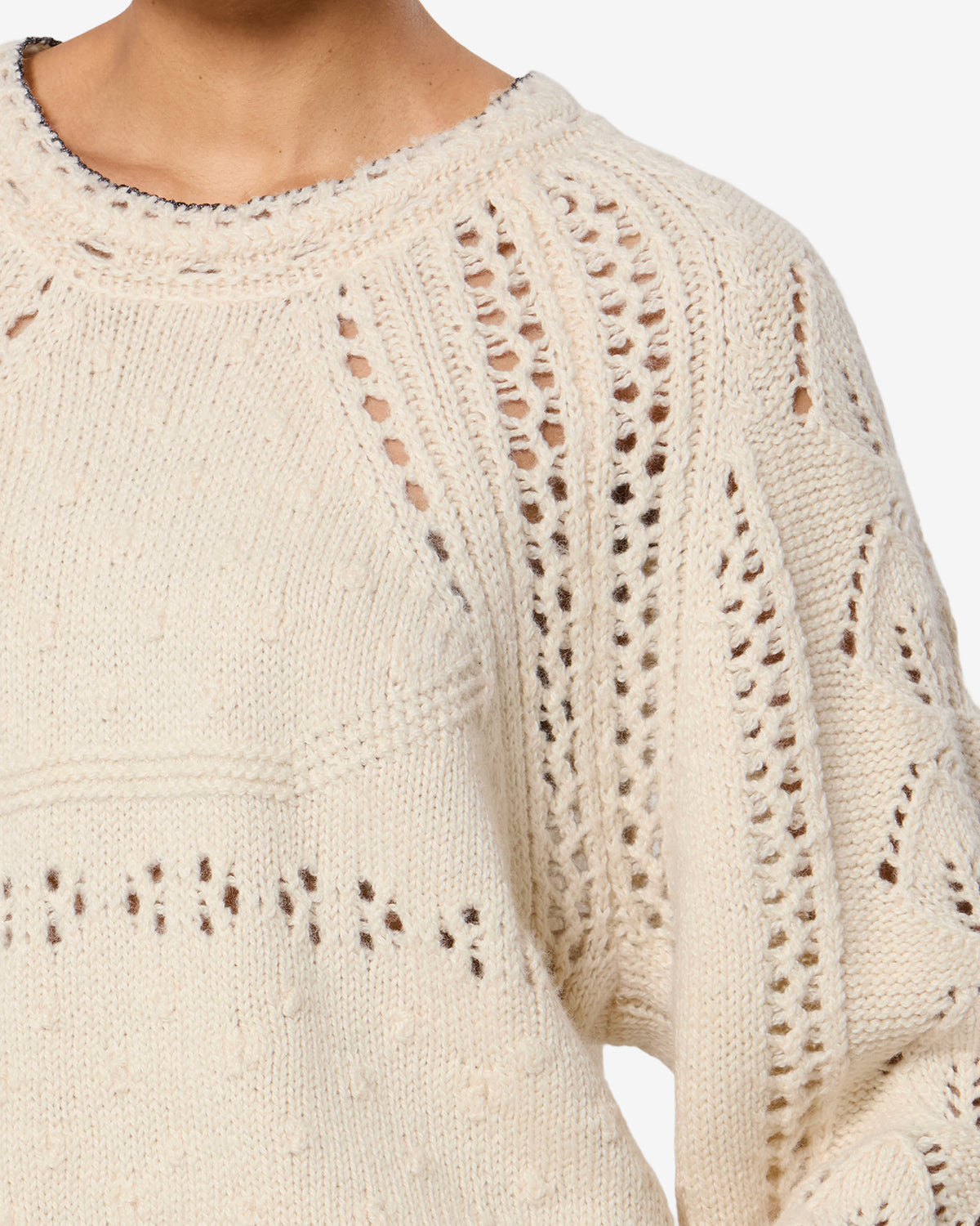 Isabel Marant Luce pull laine écru ajouré