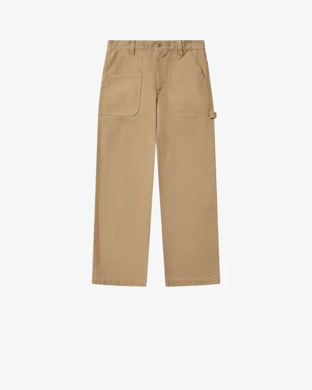 Isabel Marant Pantalons Ablo jean beige coton loose