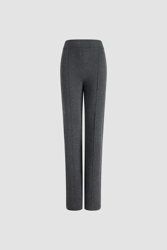 Patou KN299 pantalon droit laine cachemire gris