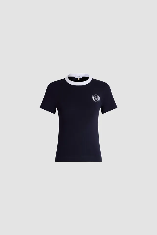 Patou SP072 t-shirt ajusté coton bio Deep Sea Blue