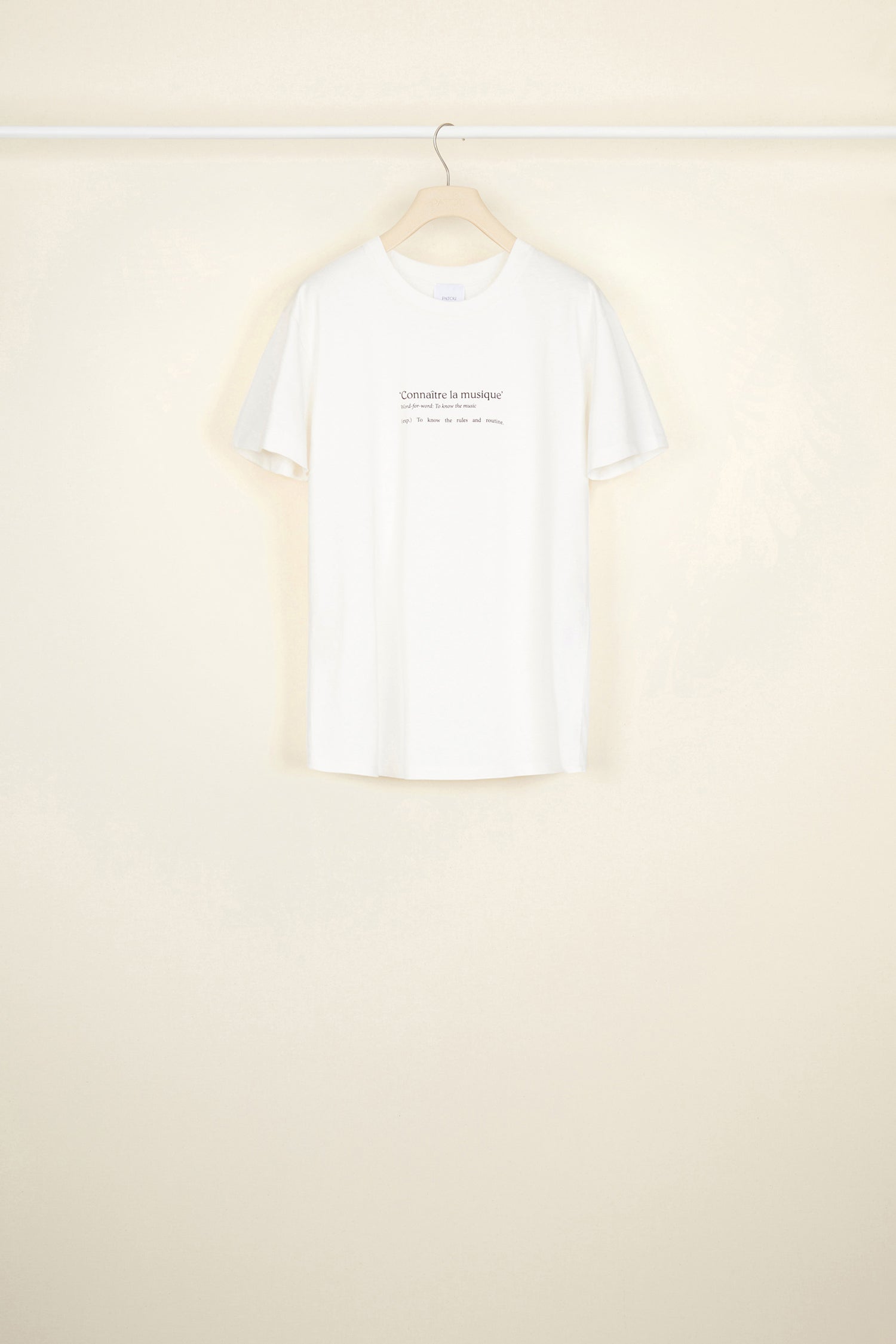 Patou JE006 tee-shirt coton Connaitre La Musique XS-XXL