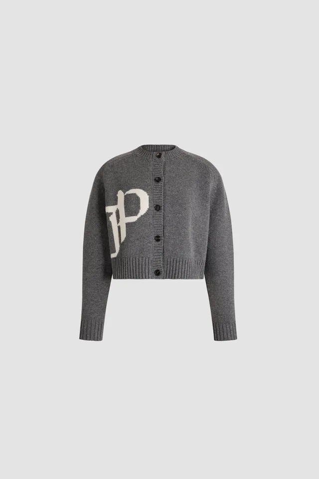 Patou H26KN3958101969G cardigan laine cachemire gris