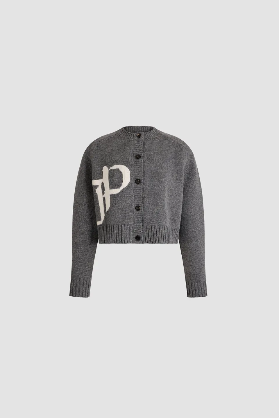Patou H26KN3958101969G cardigan laine cachemire gris