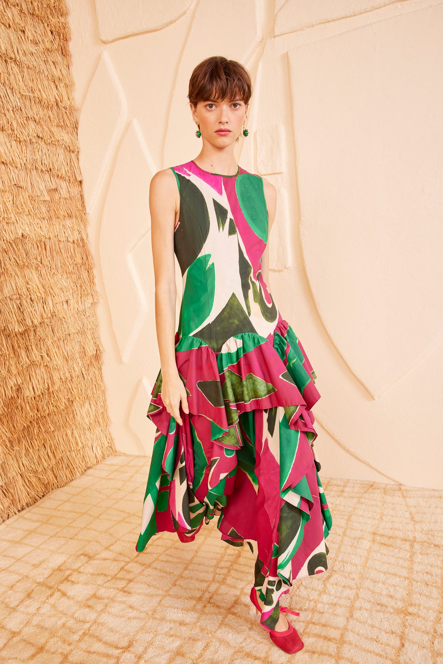 Ulla Johnson Mural Robe Maxi Palingenesis Multicolore Coton