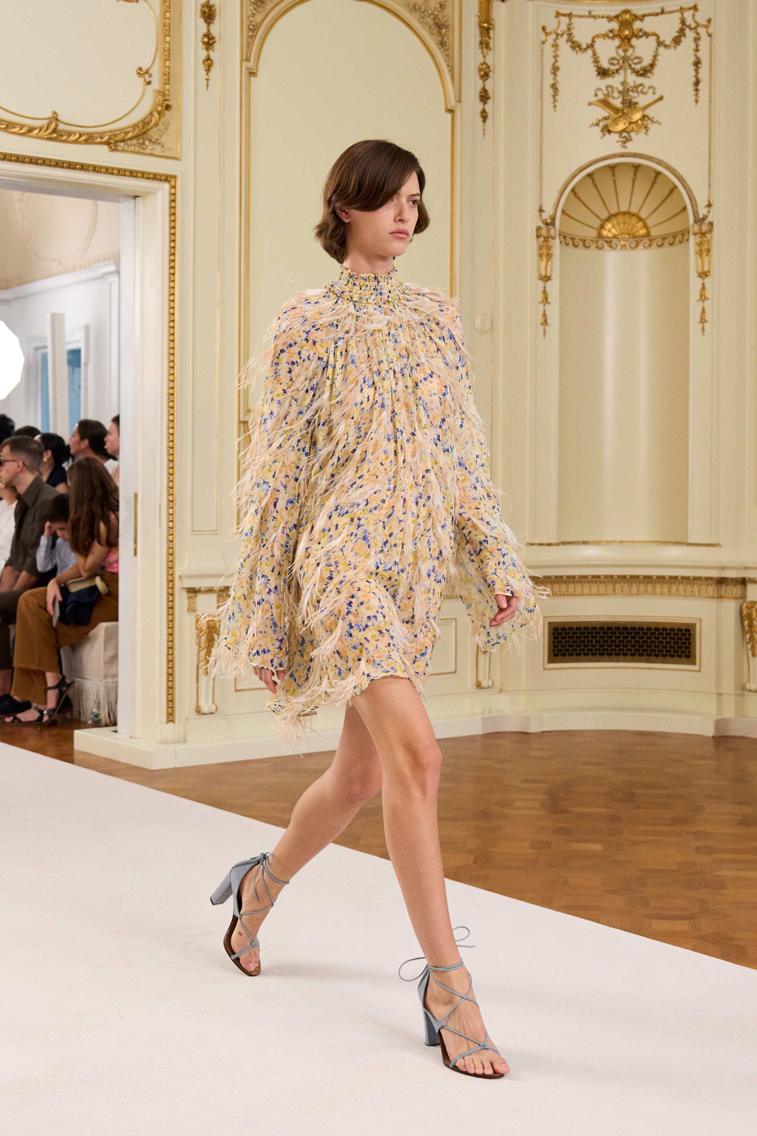 Ulla Johnson Miriam robe mini soie Daffodil