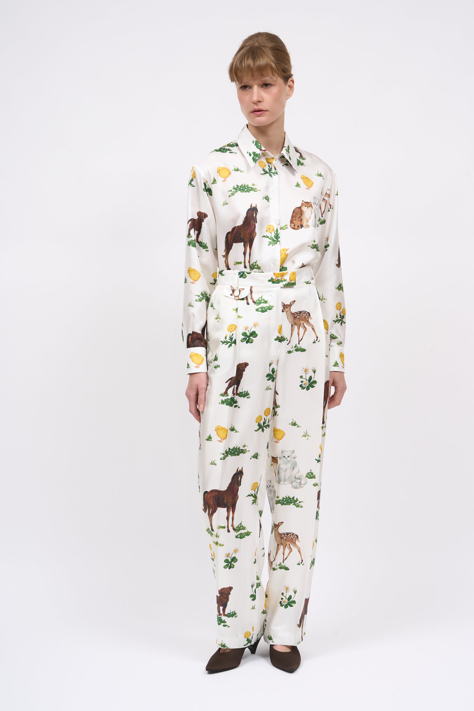 Paul & Joe Gwen chemise twill soie animalier fluide France