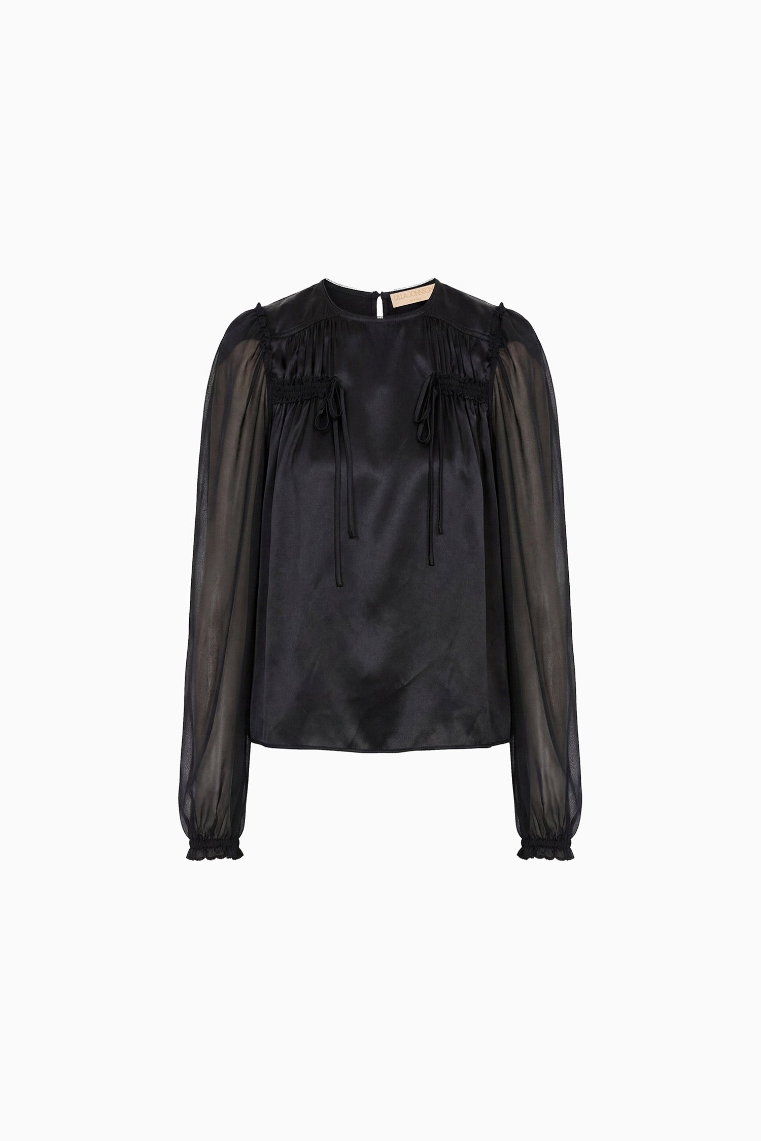 Ulla Johnson Odette PF260211 chemisier soie Noir ample