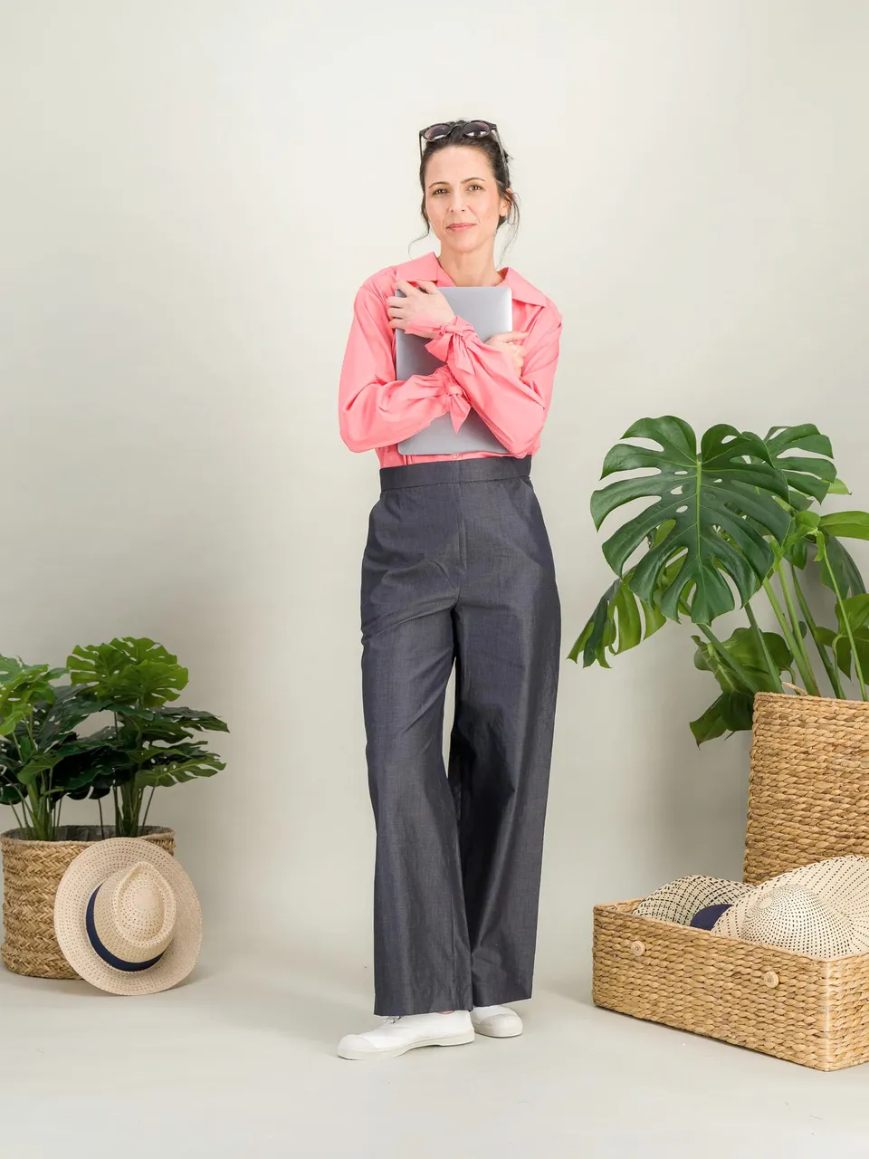 Anahide Saint André Milo pantalon large lin coton