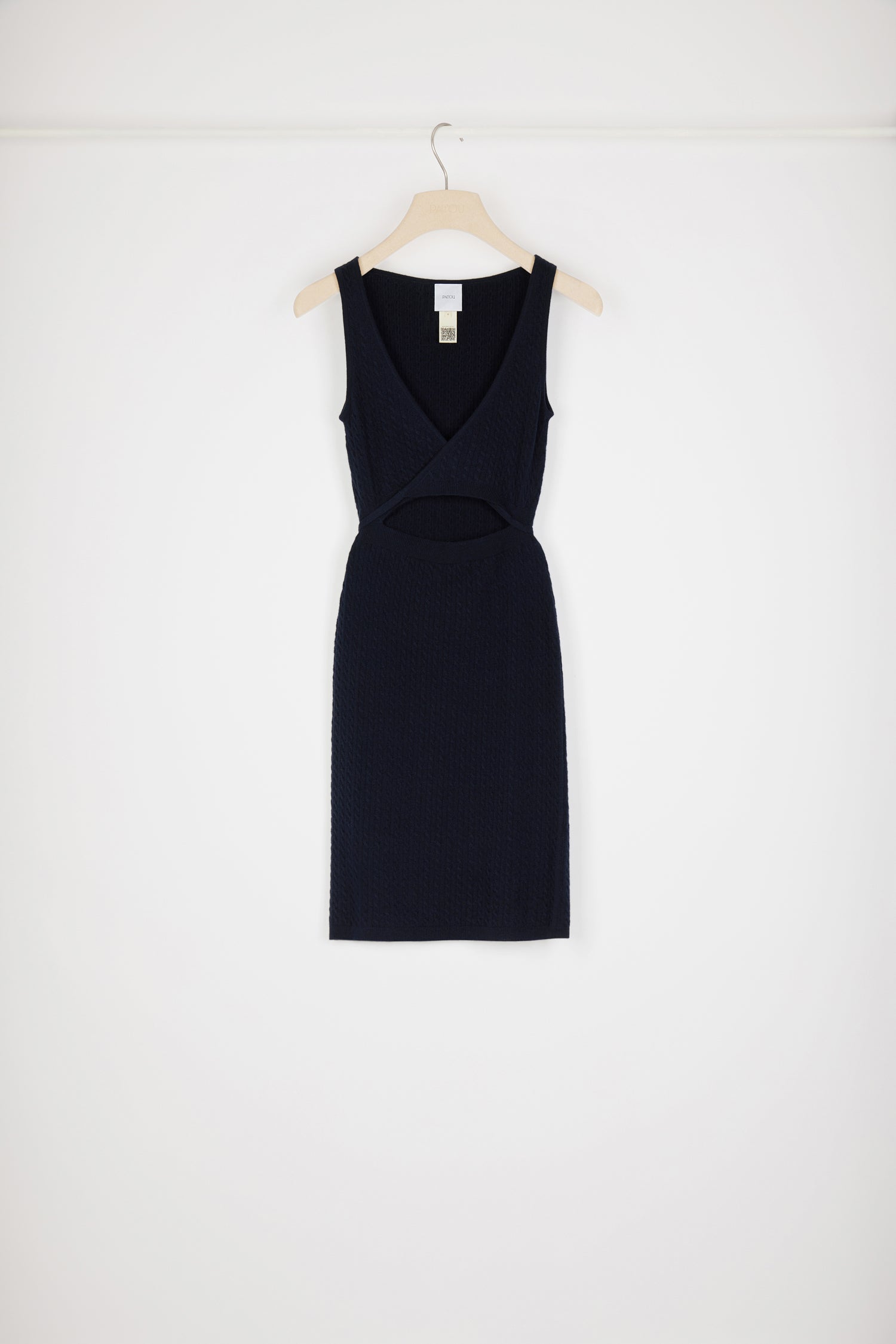 Patou KN121 Robe maille laine cachemire Total Eclipse