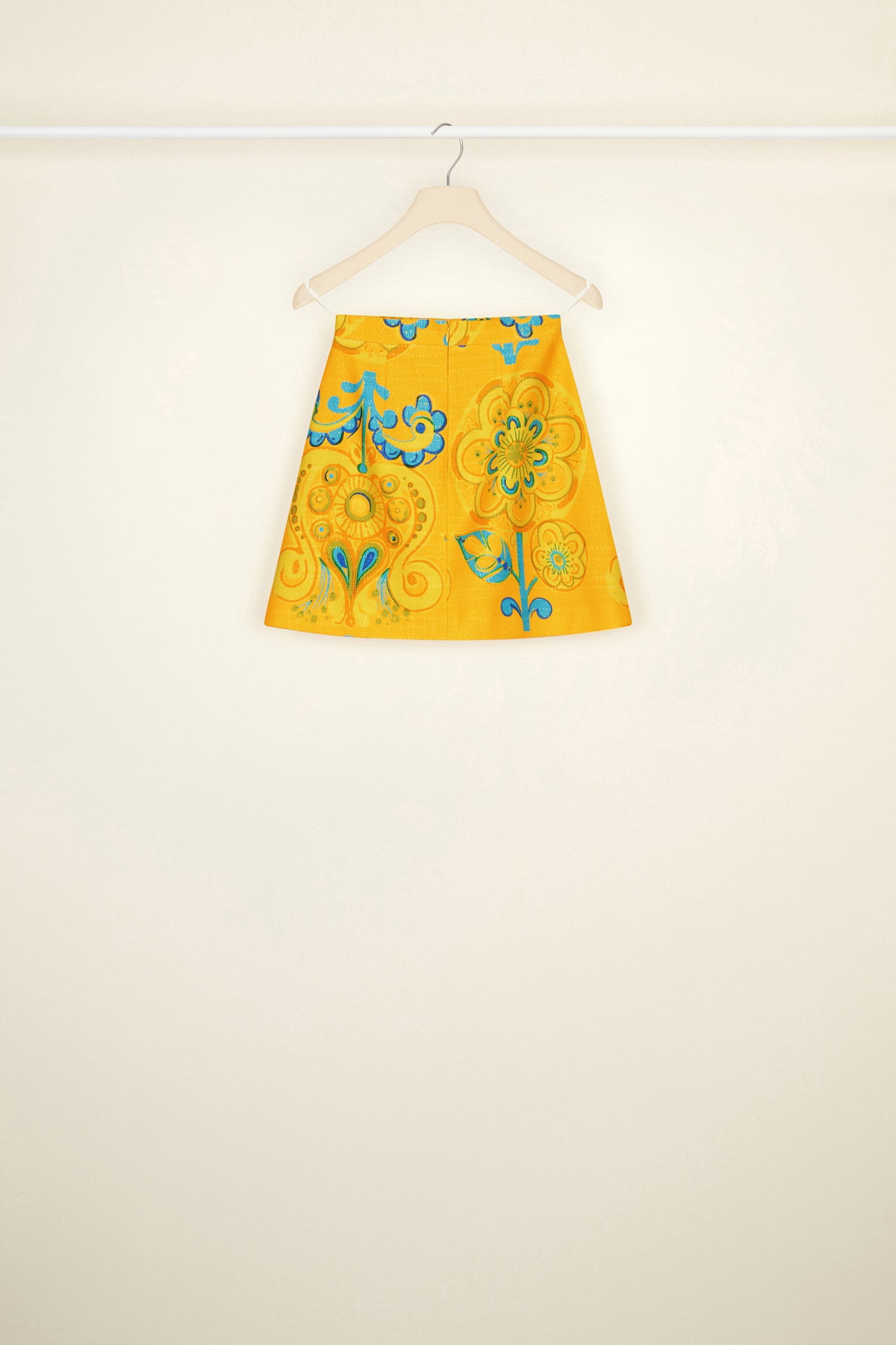 Patou SK021 A21SK02100885033 mini jupe tweed imprimé jaune