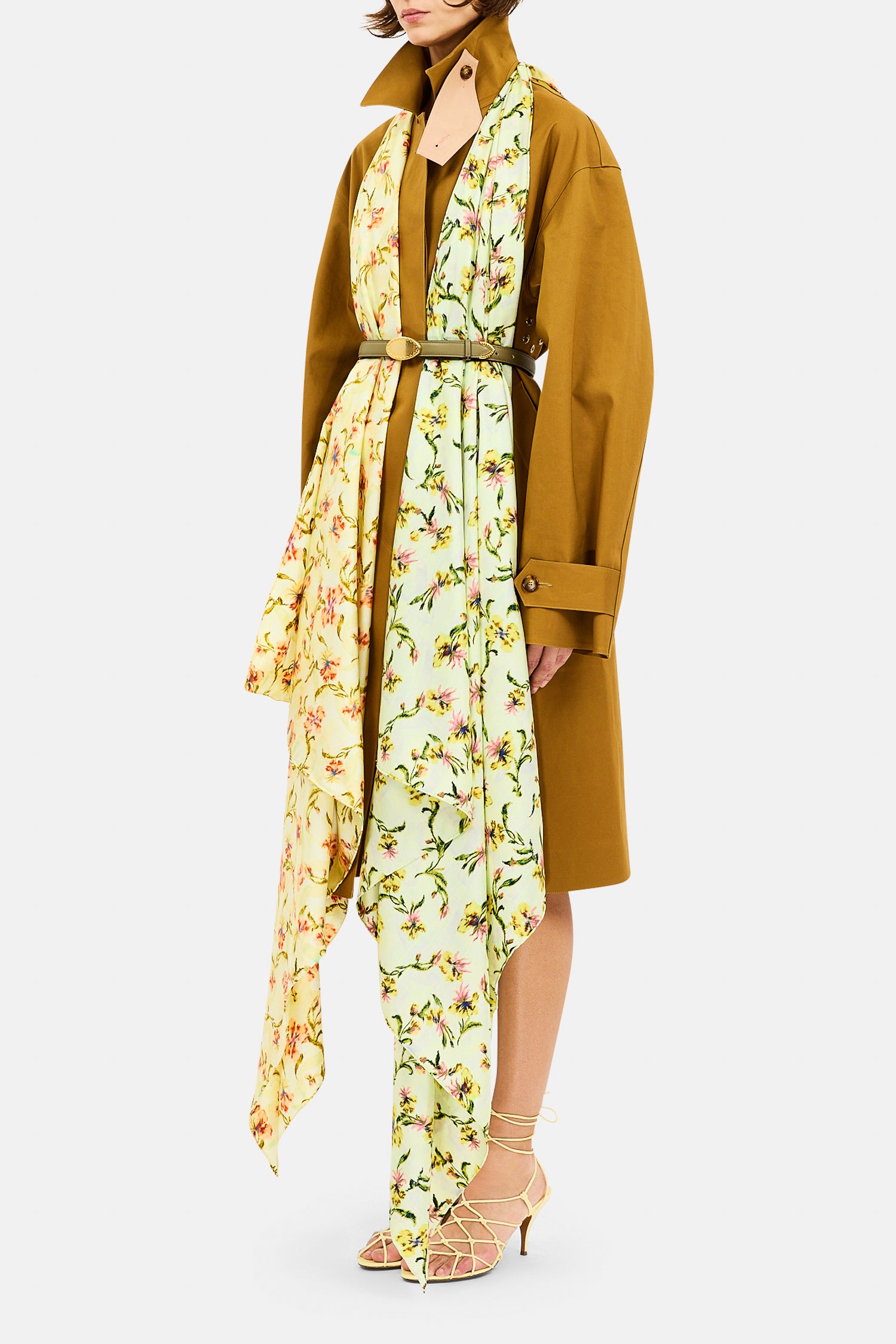 Ulla Johnson Plaque Belt ceinture Sage réversible cuir