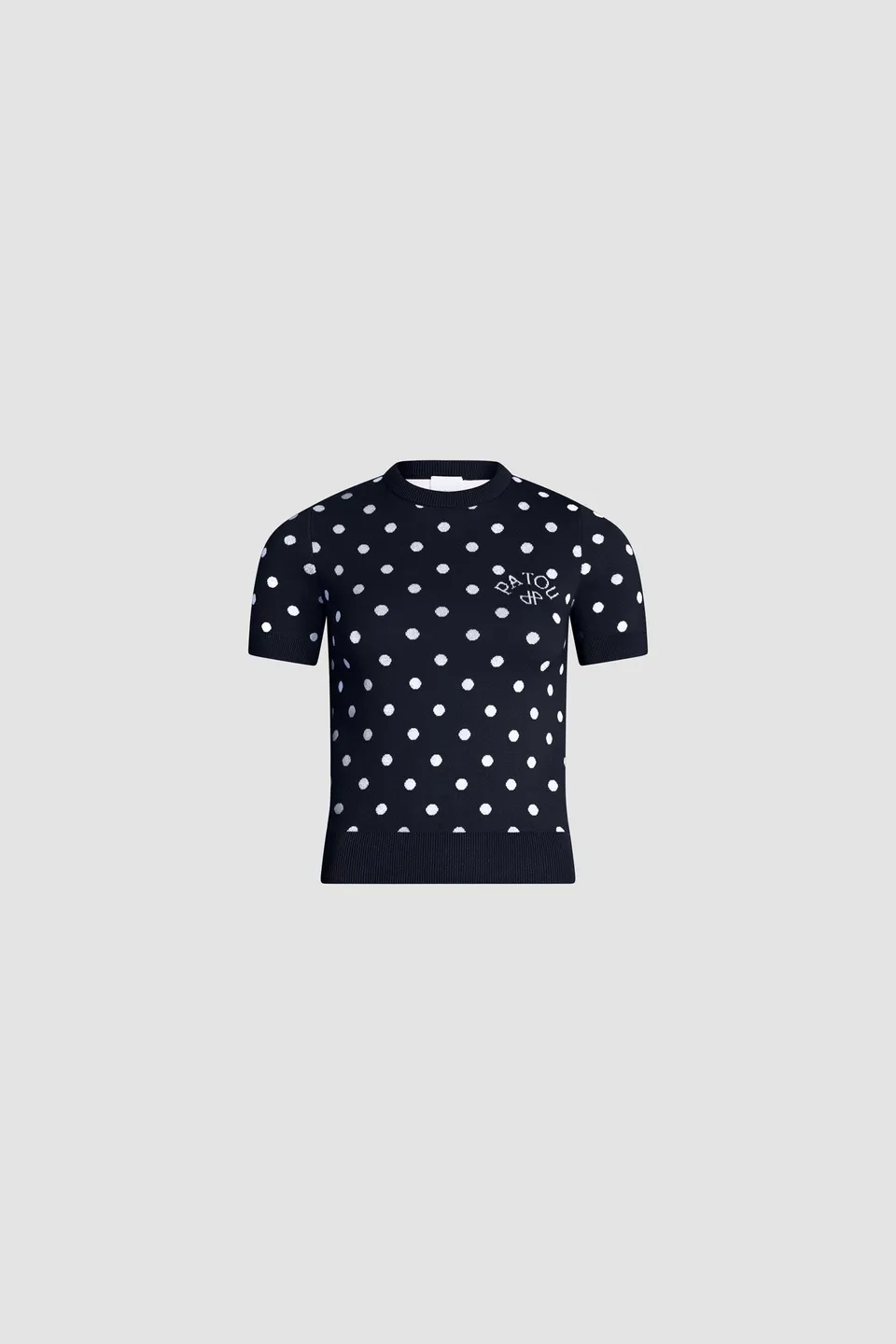 Patou P26KN31780895963 t-shirt pois coton bleu marine