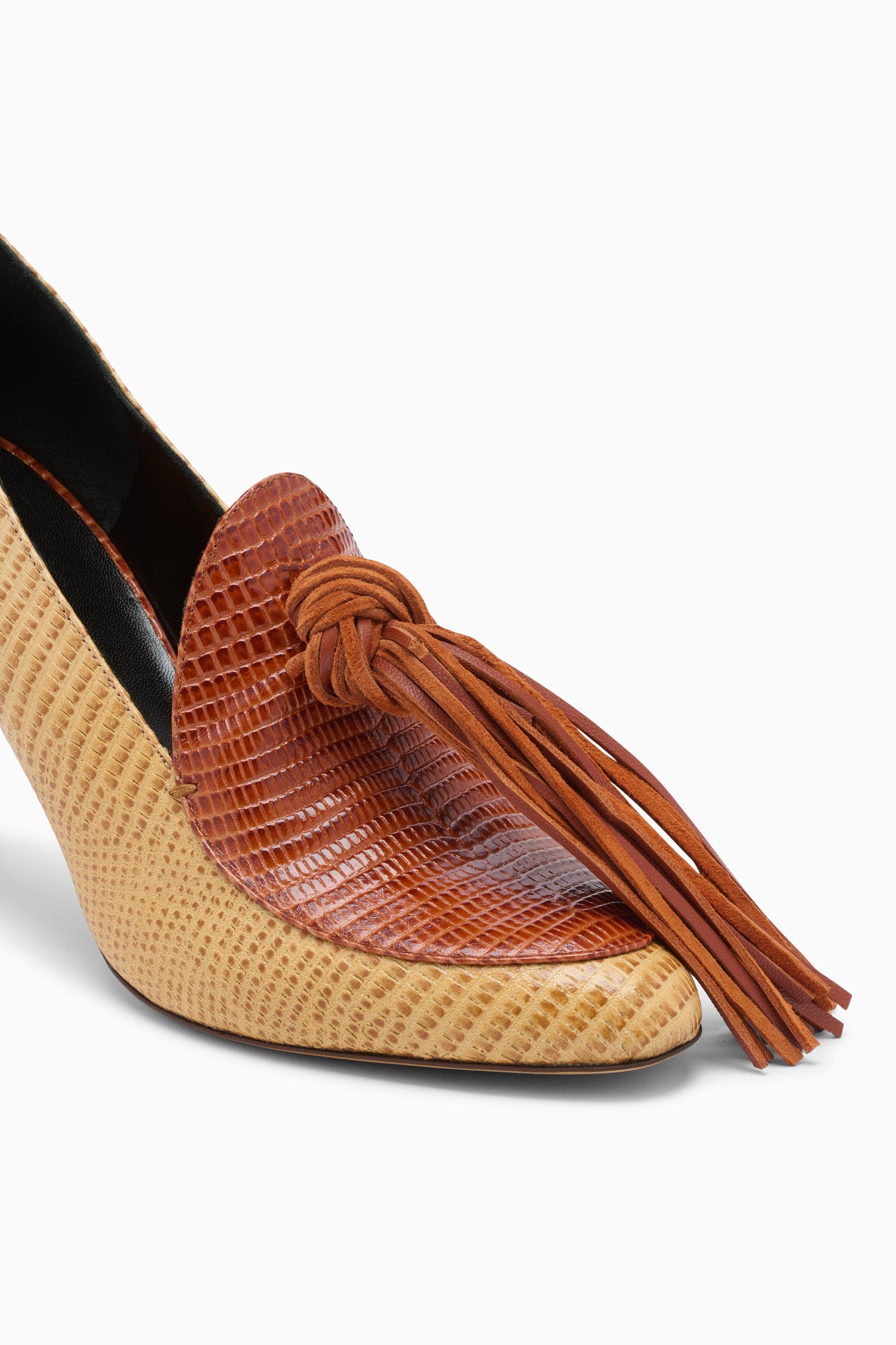 Ulla Johnson Agata Tassel Pump escarpins Bisque cuir